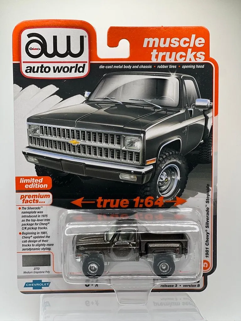 Product image for AW Muscle Trucks - 1981 Chevy Silverado Stepside (Medium Graystone)