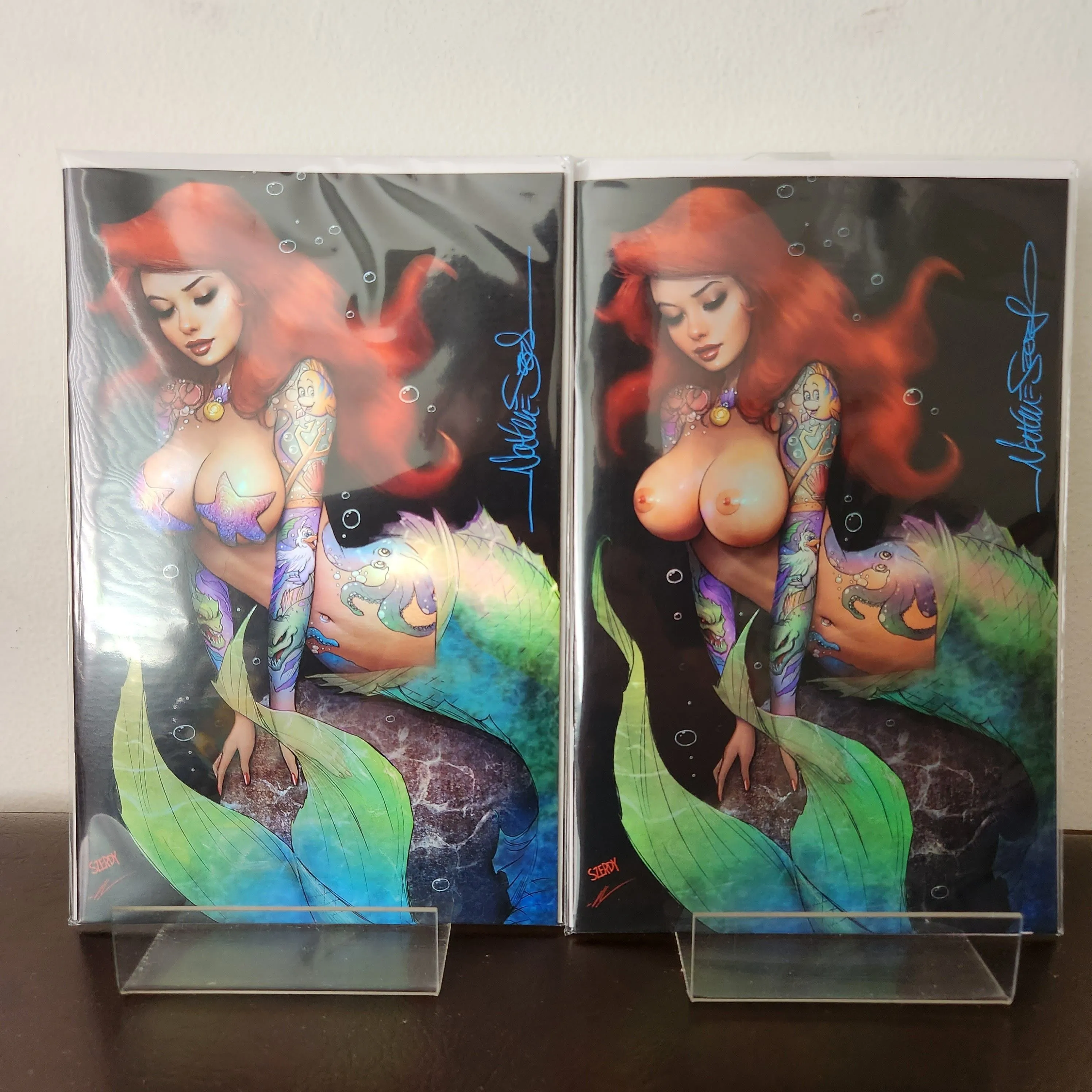Product image for SZERDY Little Mermaid Ariel Cosplay FOIL SIGNED Set