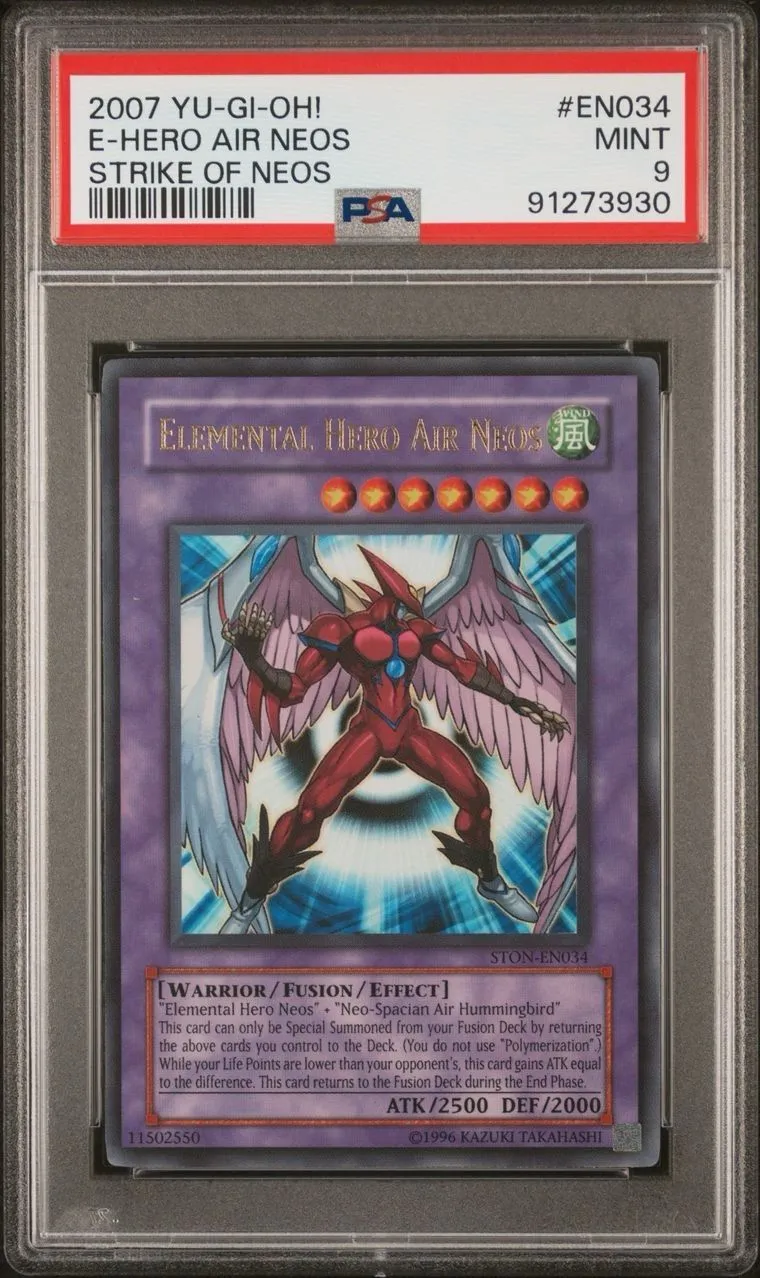 Product image for PSA 9 Yu-Gi-Oh! 2007 Elemental Hero Air Neos 1st edition STON