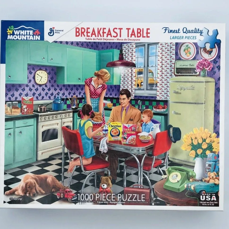 Product image for White Mountain General Mills Breakfast Table #1675 1000 Piece Puzzle