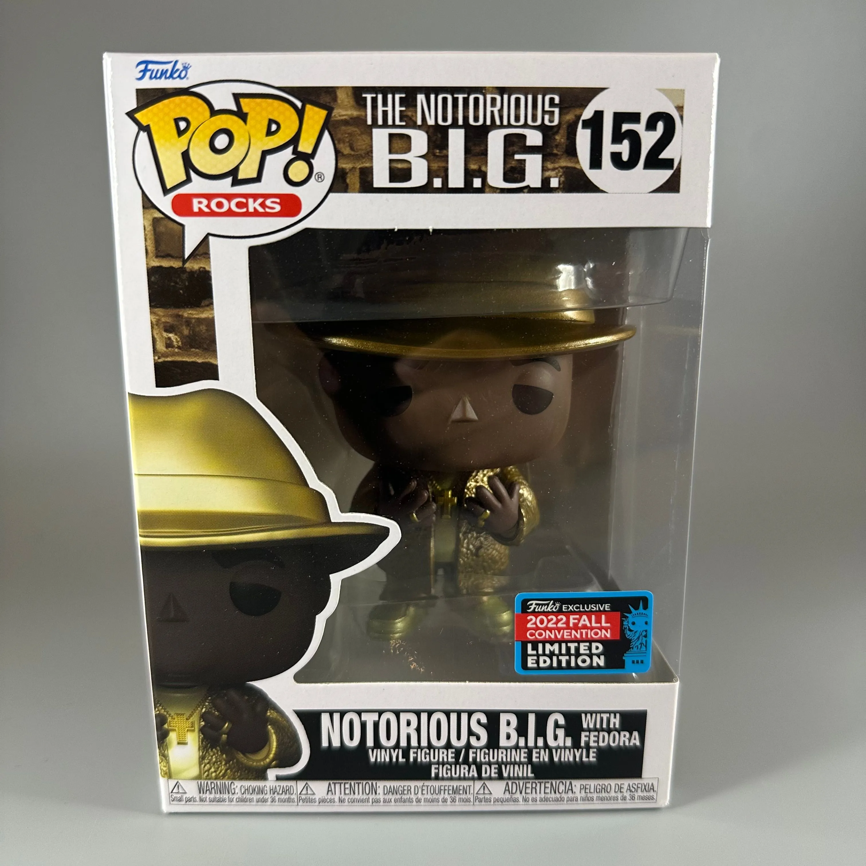 Product image for Funko Pop! Notorious Big B.I.G with Fedora Gold NYCC Fall Convention Exclusive