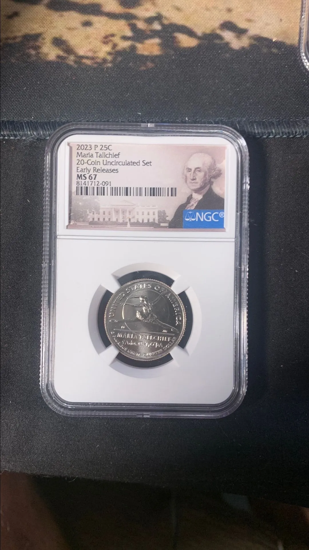 Product image for ONLY 26 GRADED HIGHER 2023 EARLY RELEASE FROM THE 20 COIN UNCIRCULATED SET  P MARIA TALLCHIEF 25c NGC MS 67 American Women Quarter