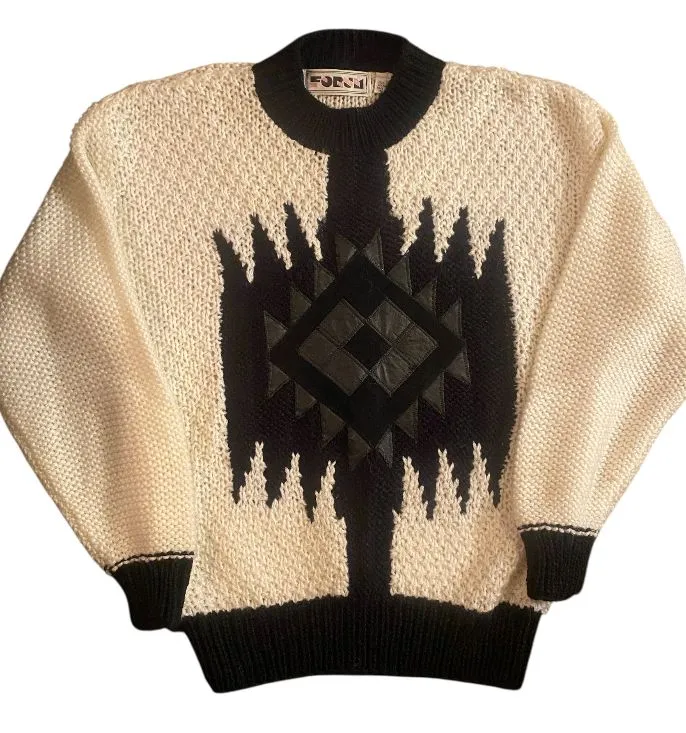 Product image for Vintage Forum Leather Trim Sweater