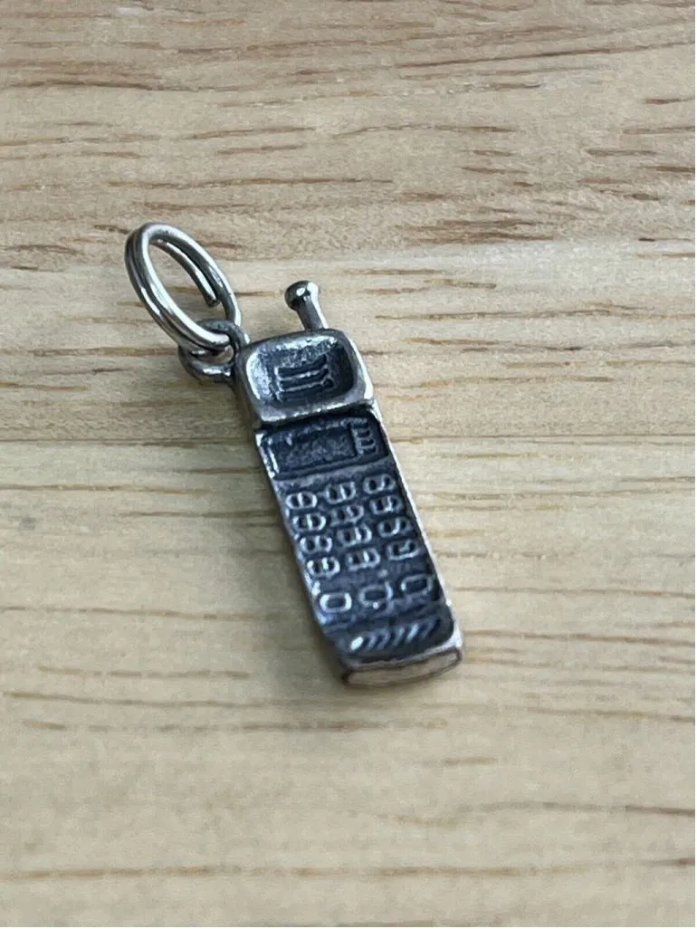 Product image for Sterling Silver Cell Phone Charm 925