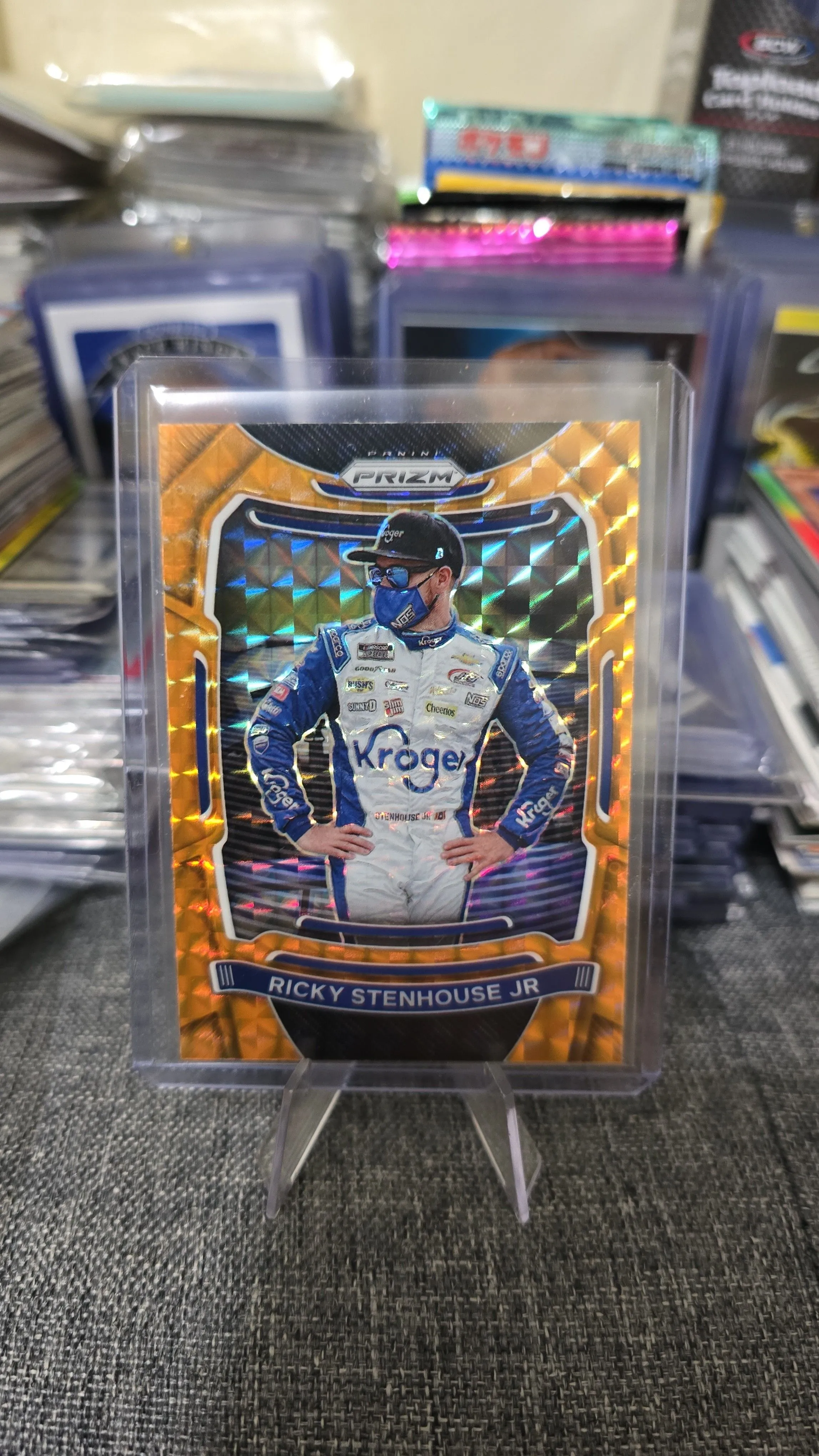 Product image for Ricky Stenhouse Jr. 2021 Panini Prizm # 43 Reactive Orange Prizm