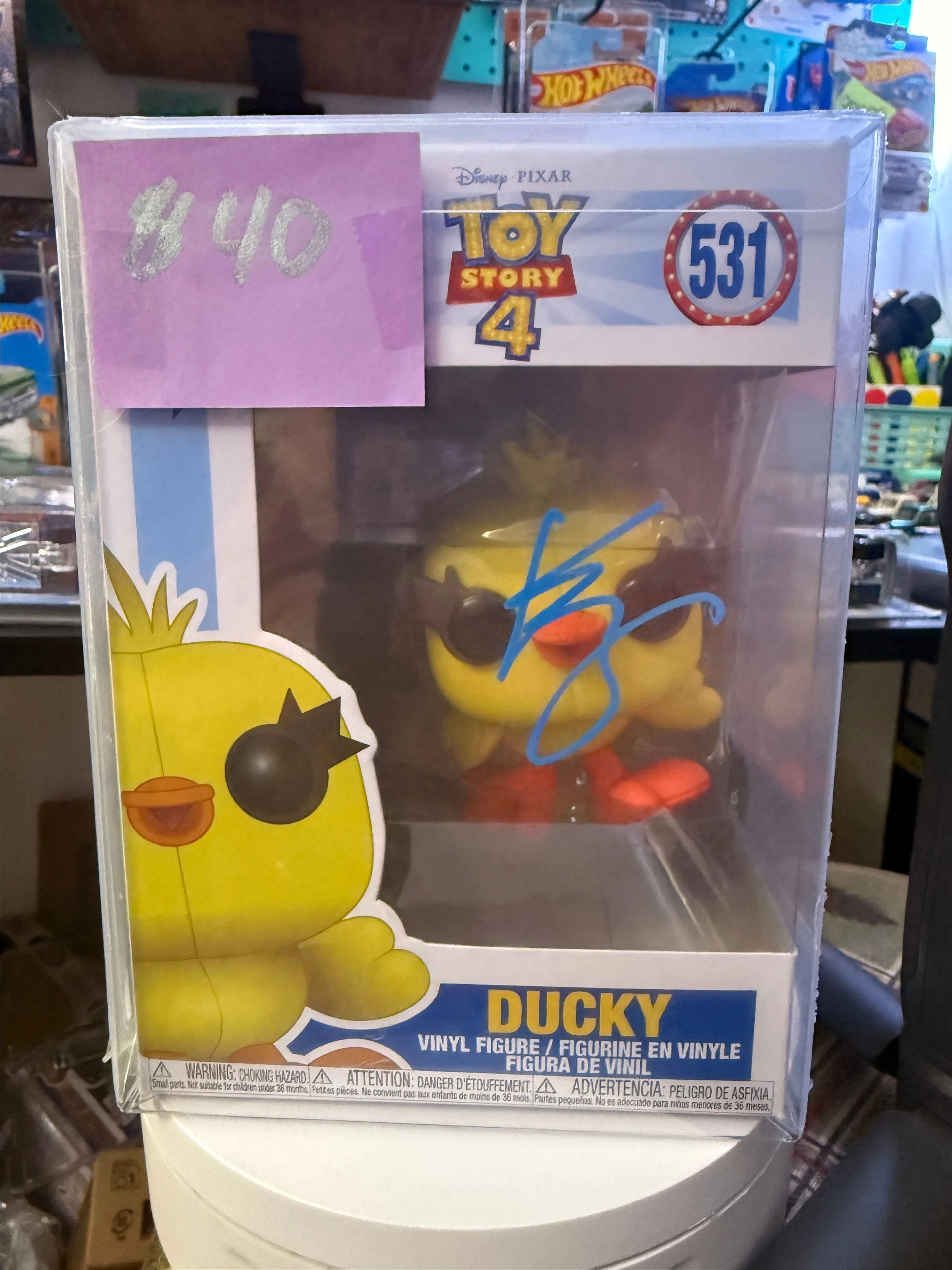 Product image for Funko Pop Toy Story 4 signed Ducky