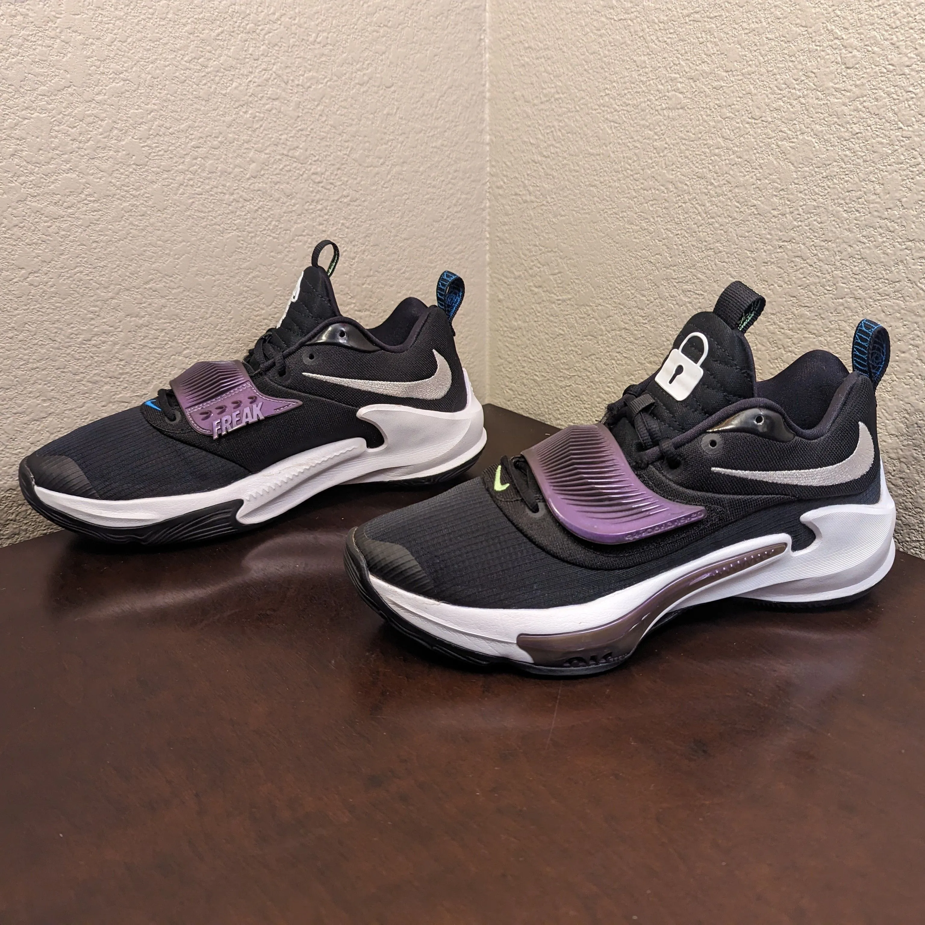 Product image for Nike Zoom Freak 3 Men's Size 10.5  Black / White-Black DA0694-001