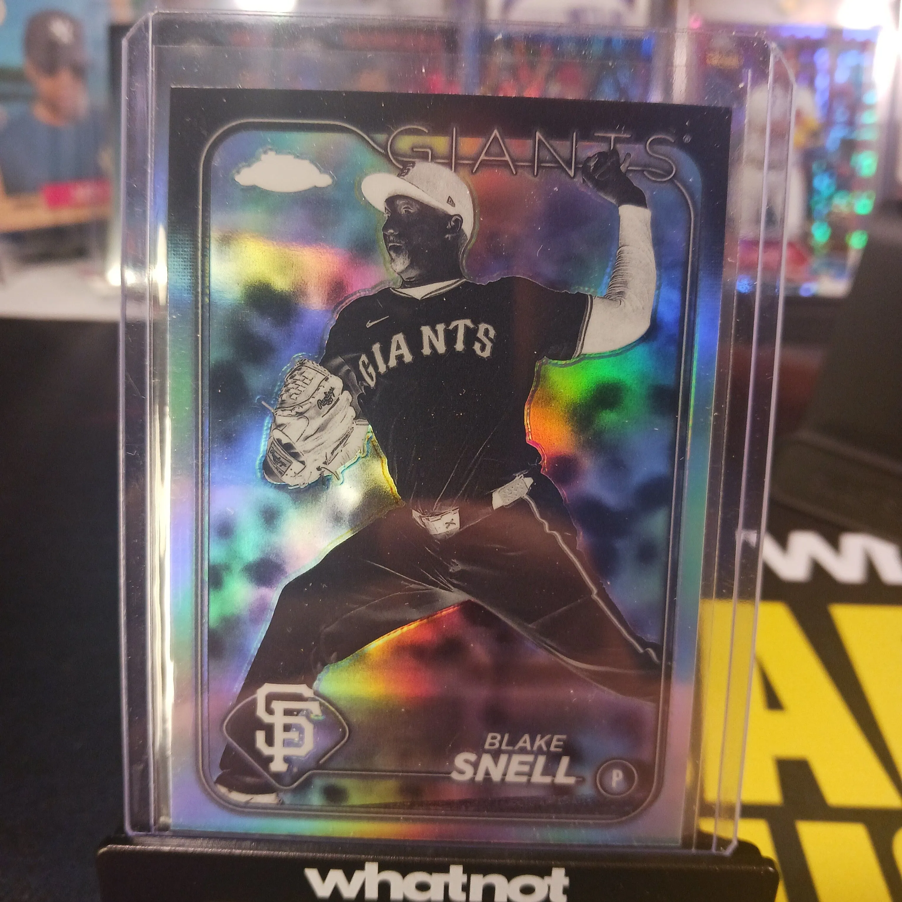Product image for BLAKE SNELL 2024 TOPPS CHROME BASEBALL NEGATIVE REFRACTOR GIANTS Q0963