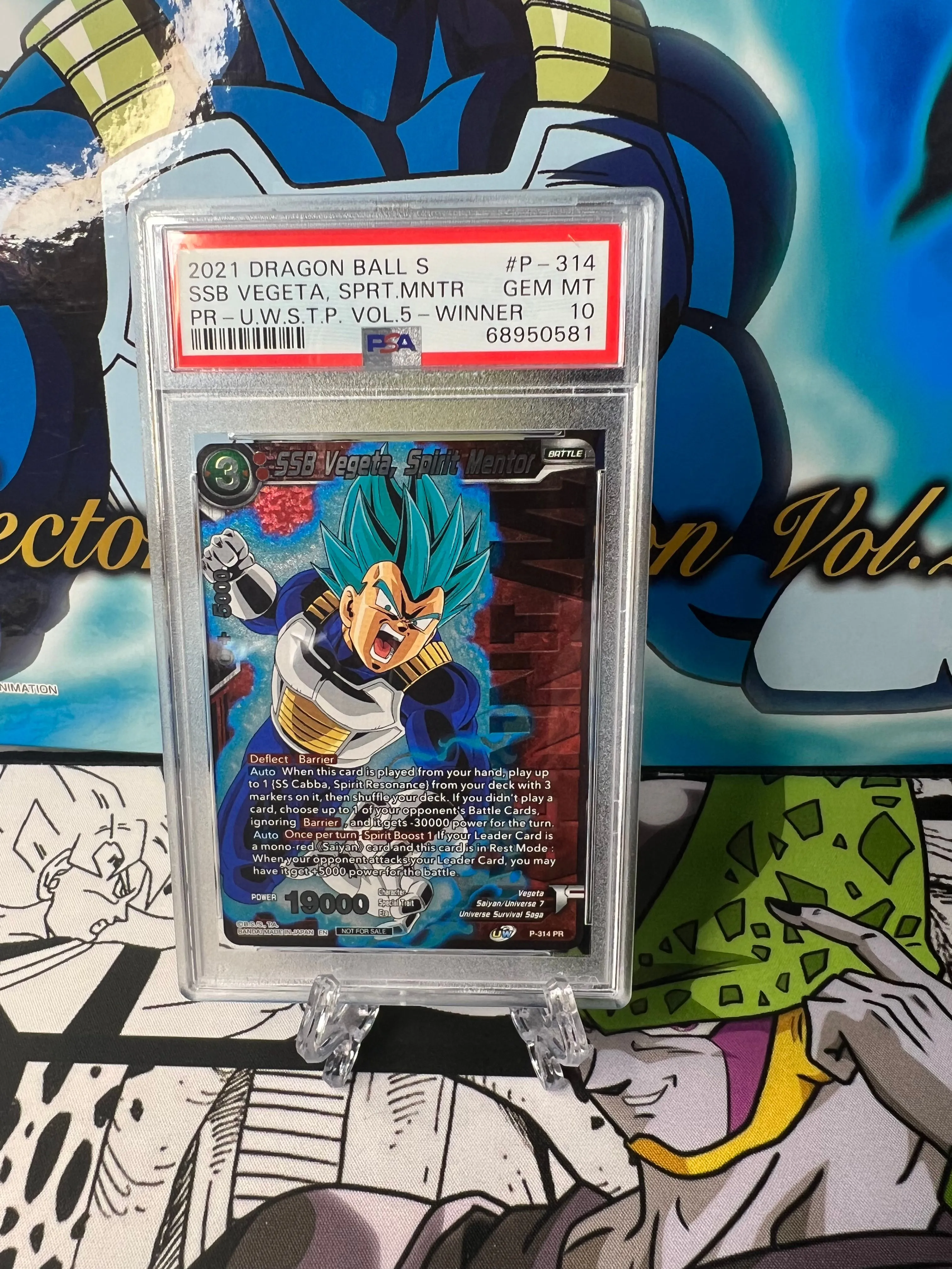 Product image for 2021 Dragon Ball Super Promos Ssb Vegeta, Sprt.Mntr Pr-U.W.S.T.P. Vol.5-Winner PSA GEM MT 10