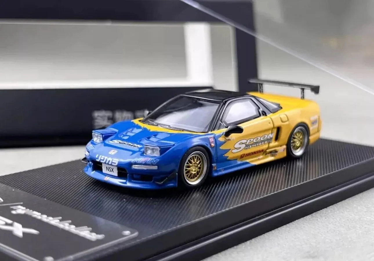 Product image for HONDA NSX MK1 NA1 SPOON LIVERY GOLD WHEELS 1/64 DIECAST CAR MODEL BY MC COLLECT