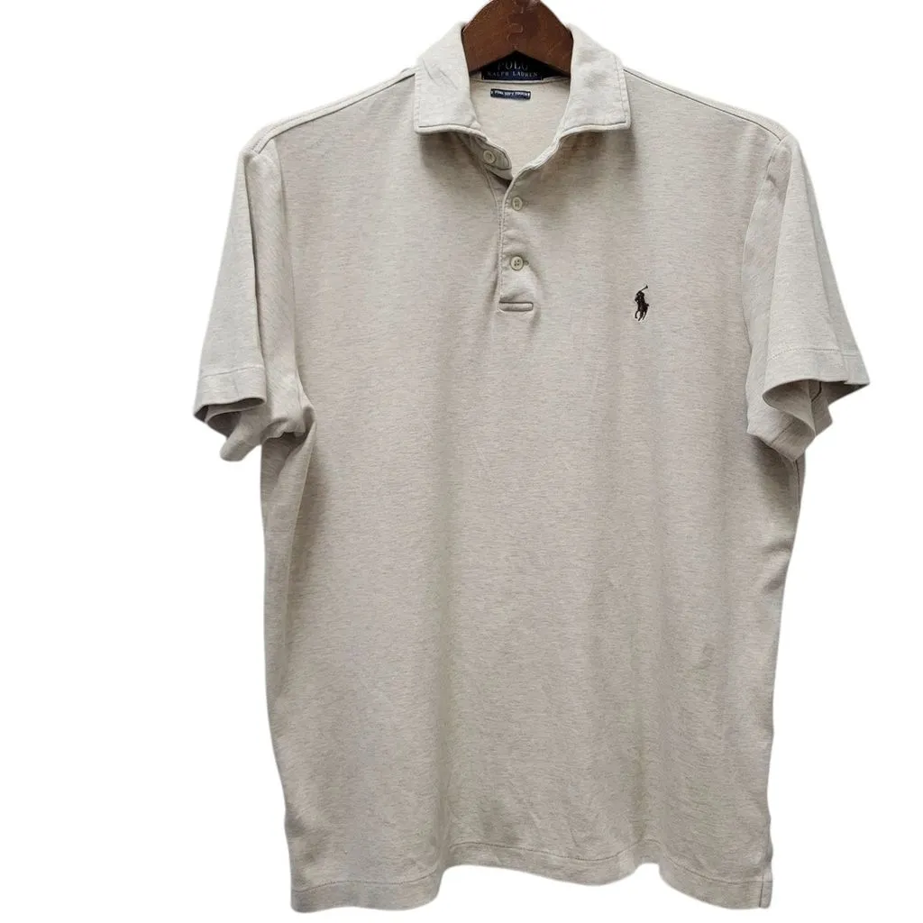 Product image for Polo Ralph Lauren Classic Fit Men's 100% Cotton Blue Polo Shirt Medium Excellent