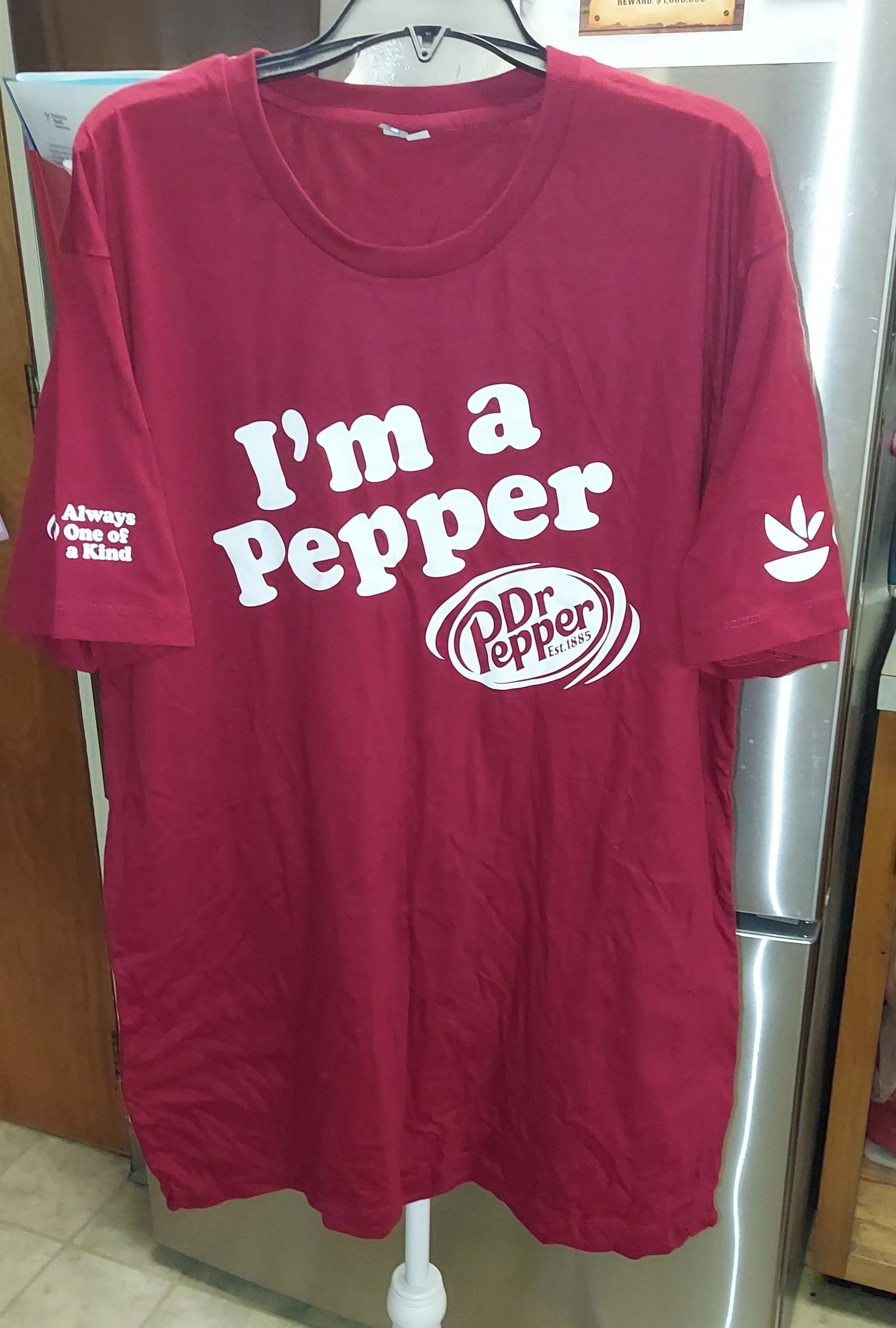 Product image for I'm a Pepper T-Shirt Top Size Large Short Sleeve Be a Dr Pepper Soda Pop