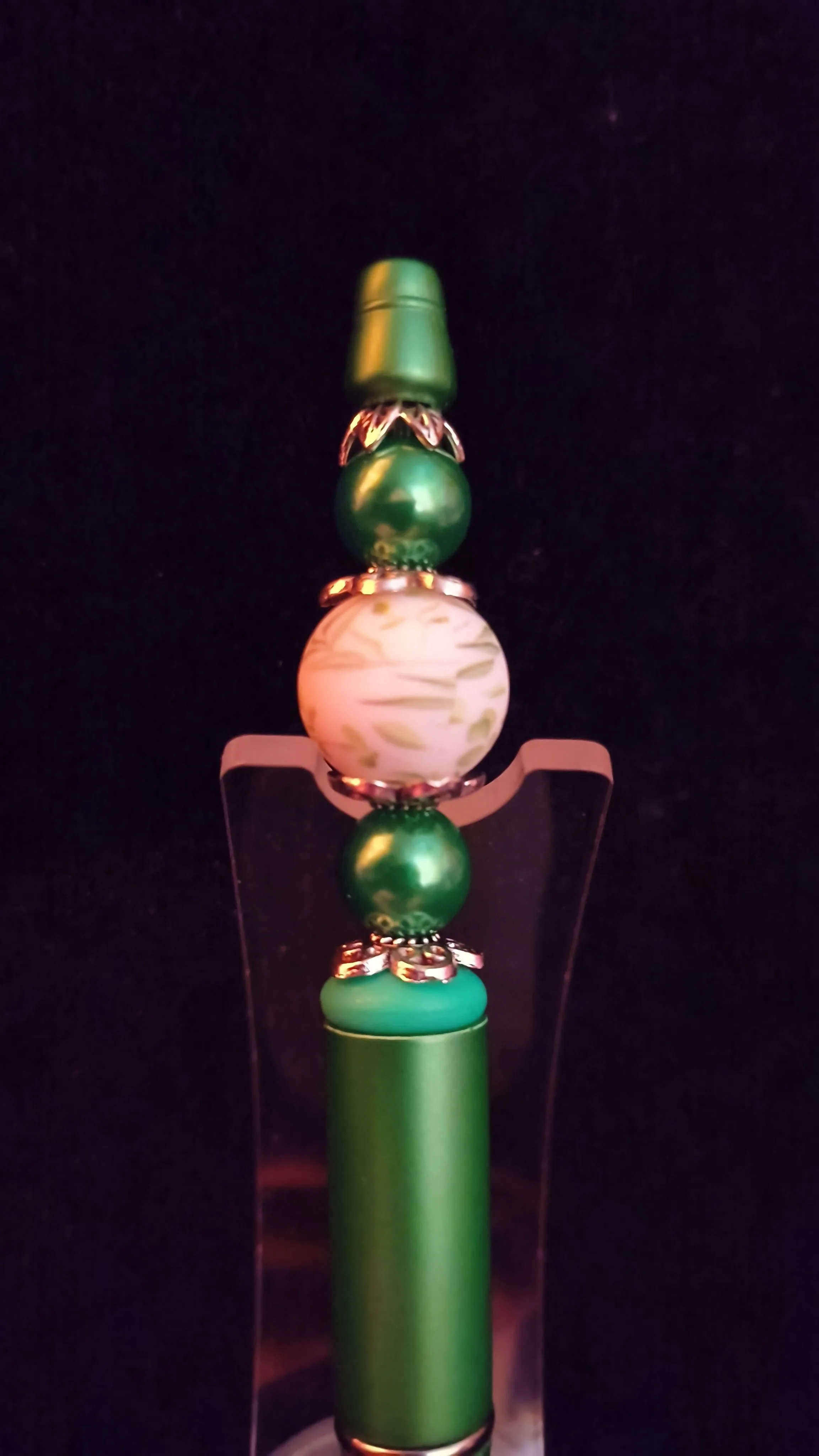 Product image for Beadable Pens - Satin Green Pearls #449