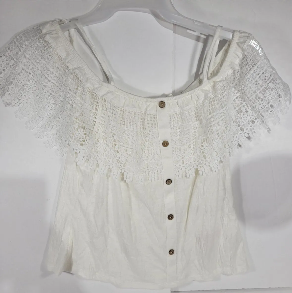 Product image for Womens/Juniors Size XXL 19 White No Boundaires Off The Shoulder Tank Top