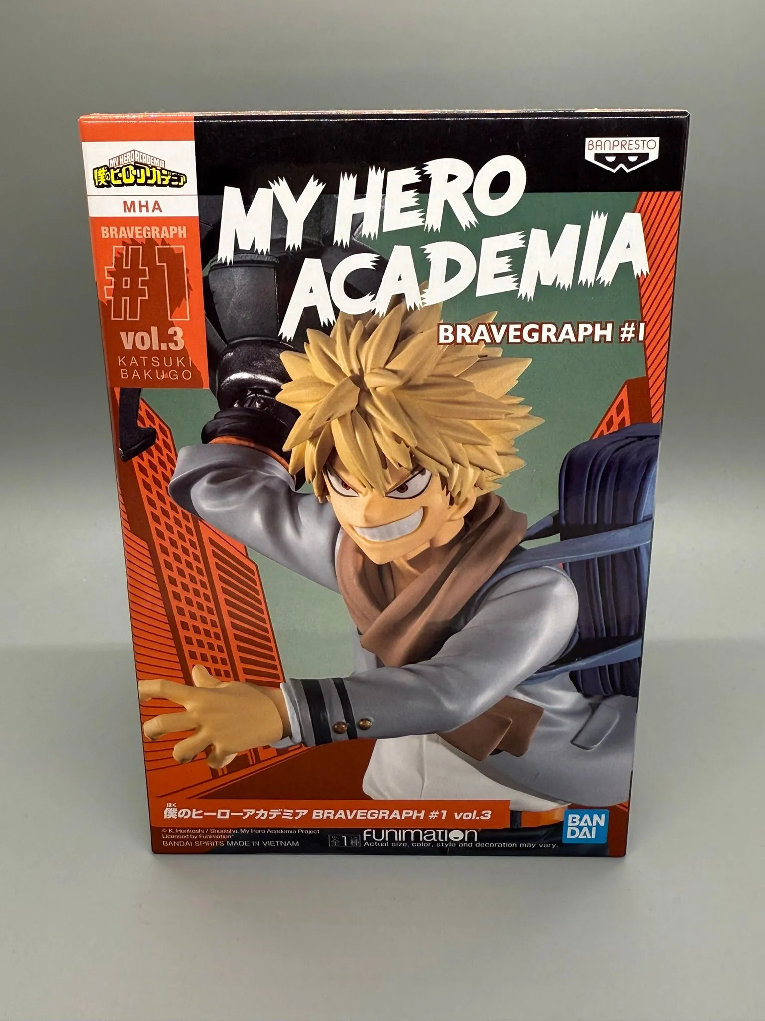 Product image for MHA Banpresto My Hero Academia: Katsuki Bakugo Bravegraph Figure #1 Vol 3