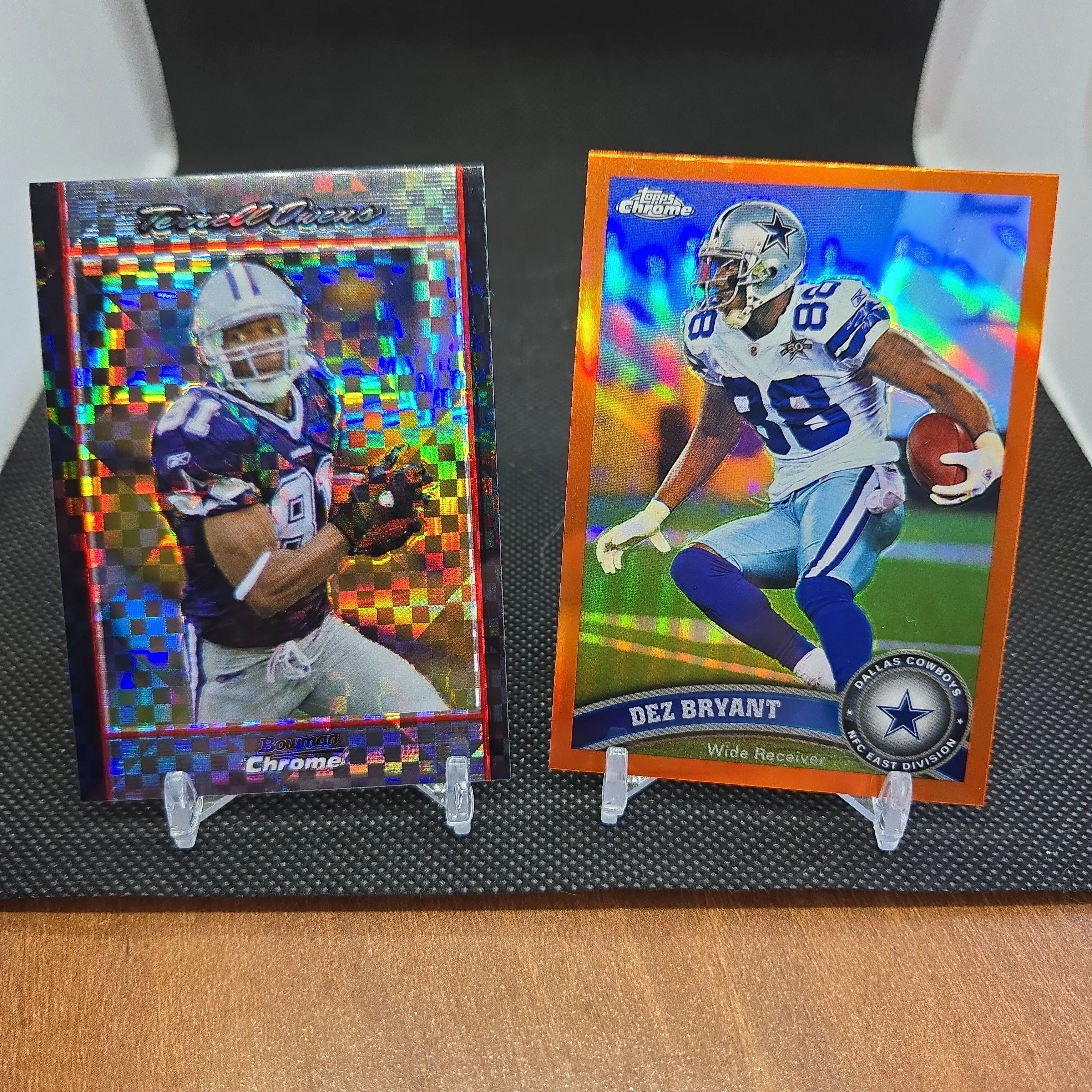 Product image for Terrell Owens Xfractor and Dez Bryant Orange Refractor 2 card lot Cowboys