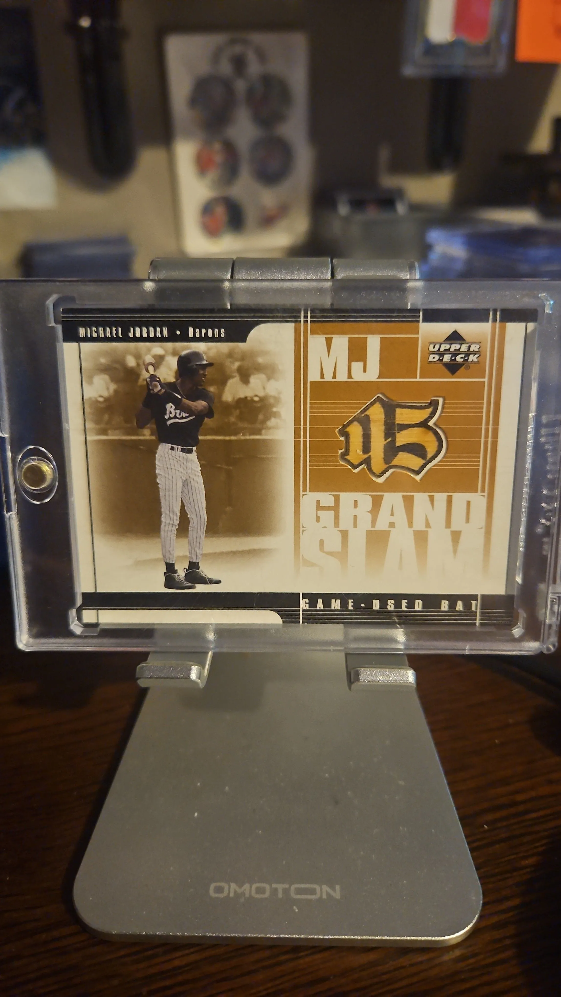 Product image for Michael Jordan Game Used Bat...2001 Upper Deck ...Barons....Rare Card..in 1 Touch