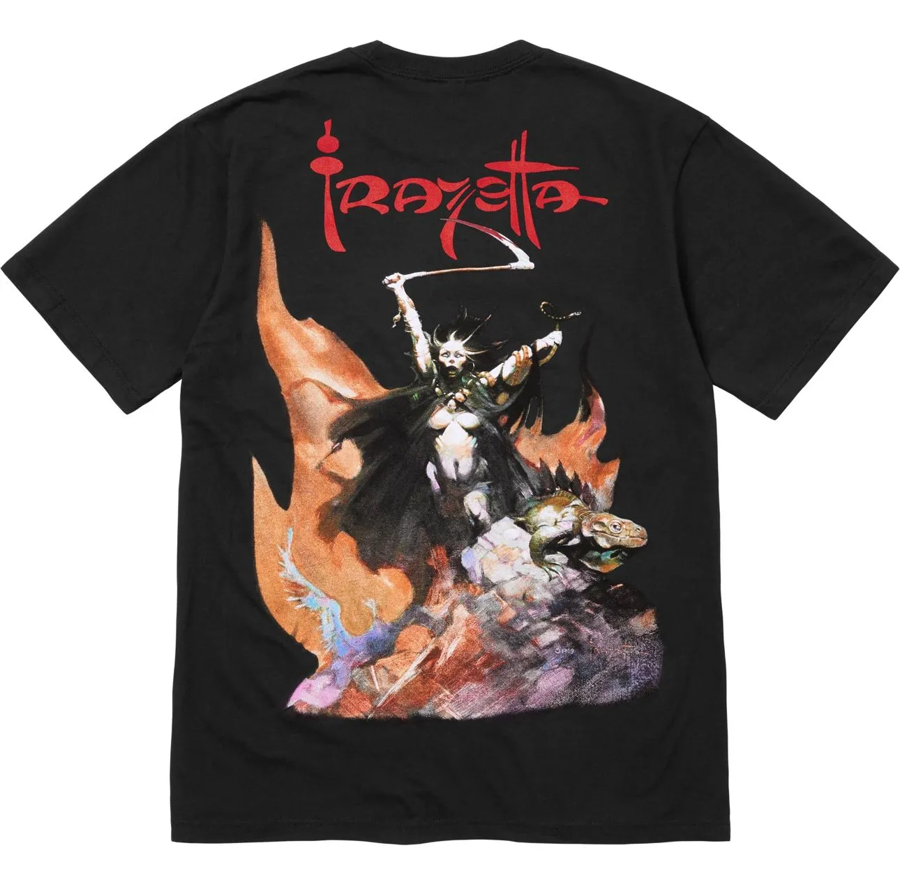 Product image for Supreme Frank Frazetta Size XL Woman with Scythe Black T-Shirt