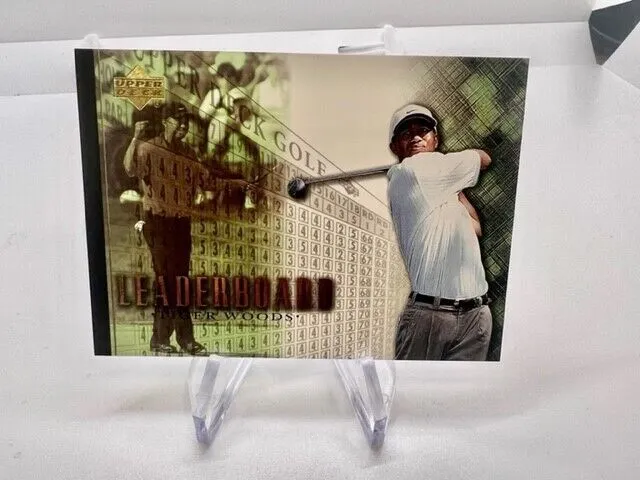 Product image for TIGER WOODS 2001 UPPER DECK LEADERBOARD RC ROOKIE CARD 