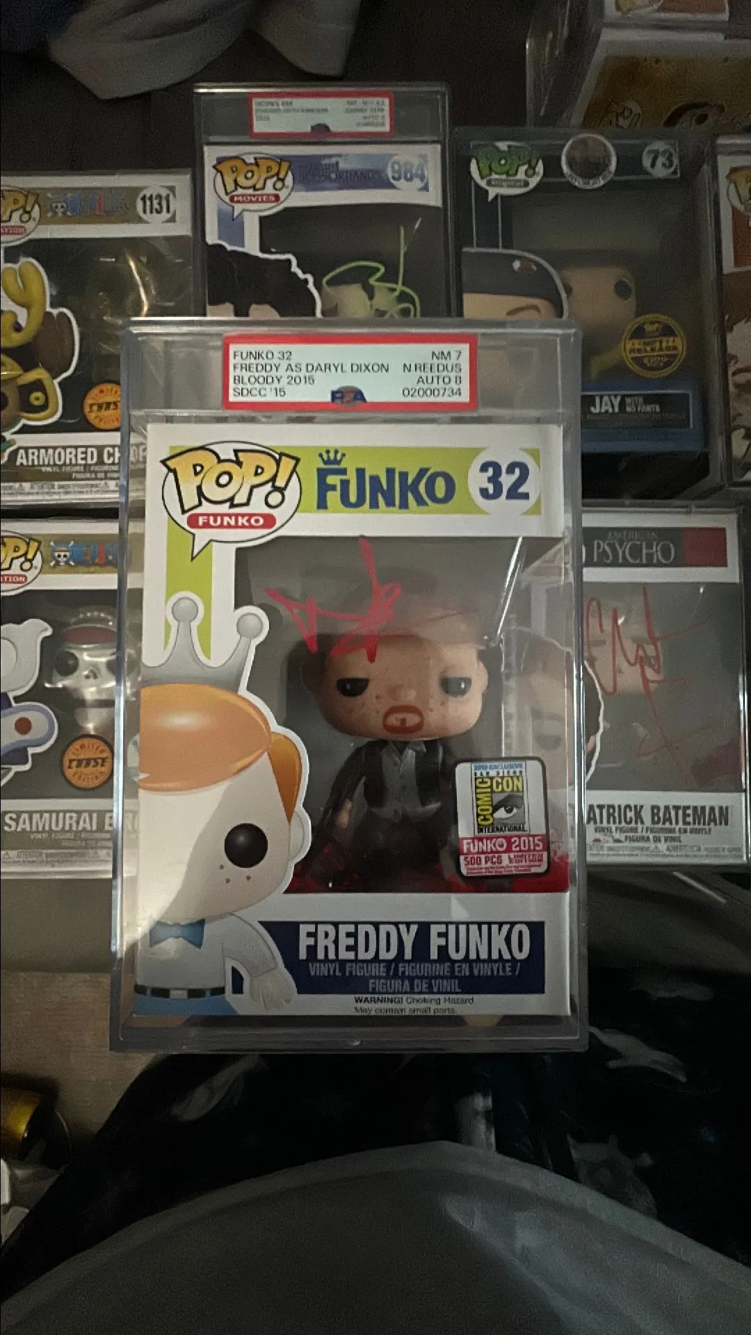 Product image for Freddy Funko As Daryl Dixon Bloody Signed By Norman Reedus.