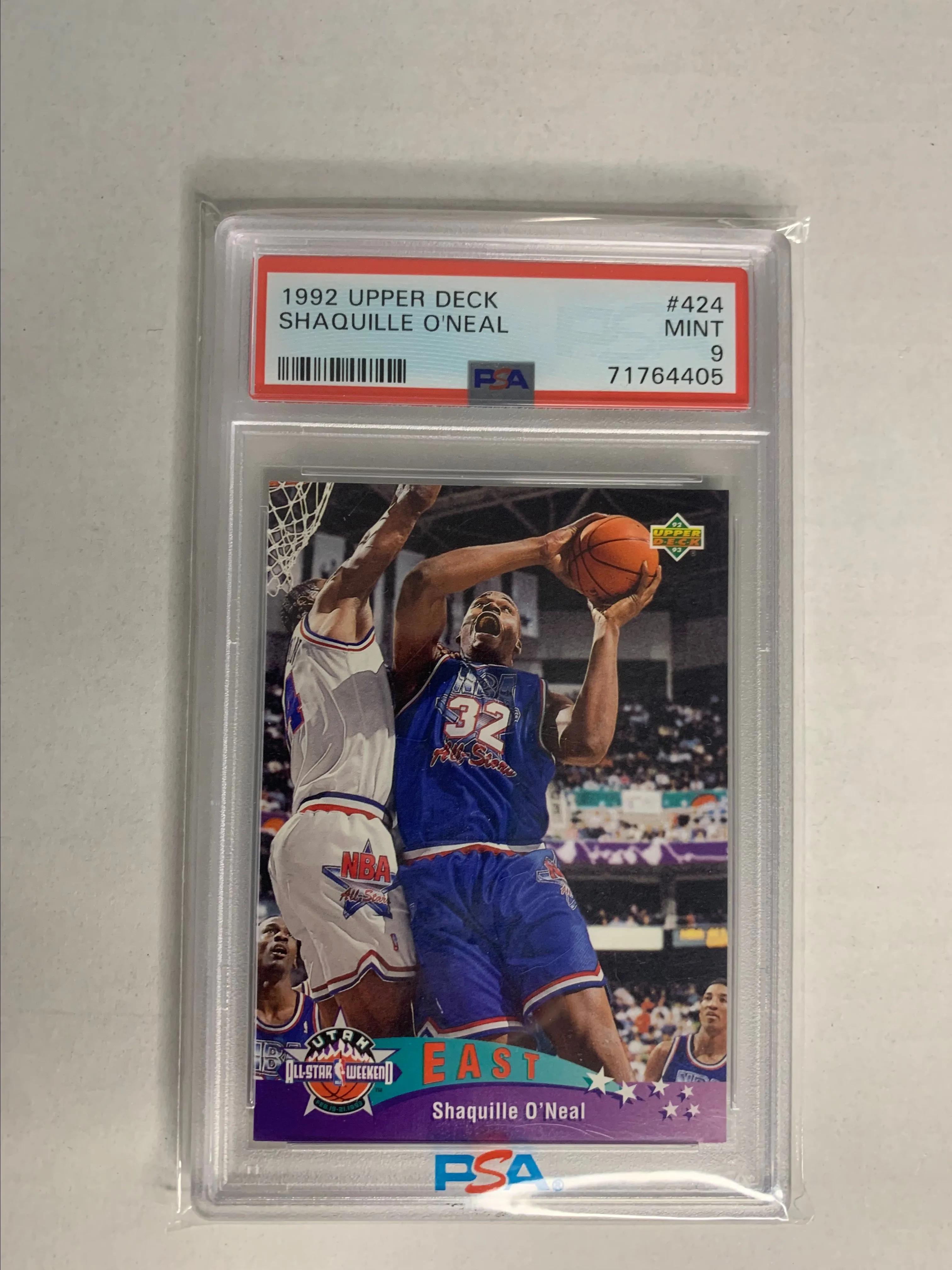 Product image for 1992 Upper Deck Shaquille O'Neal 424  PSA MINT 9