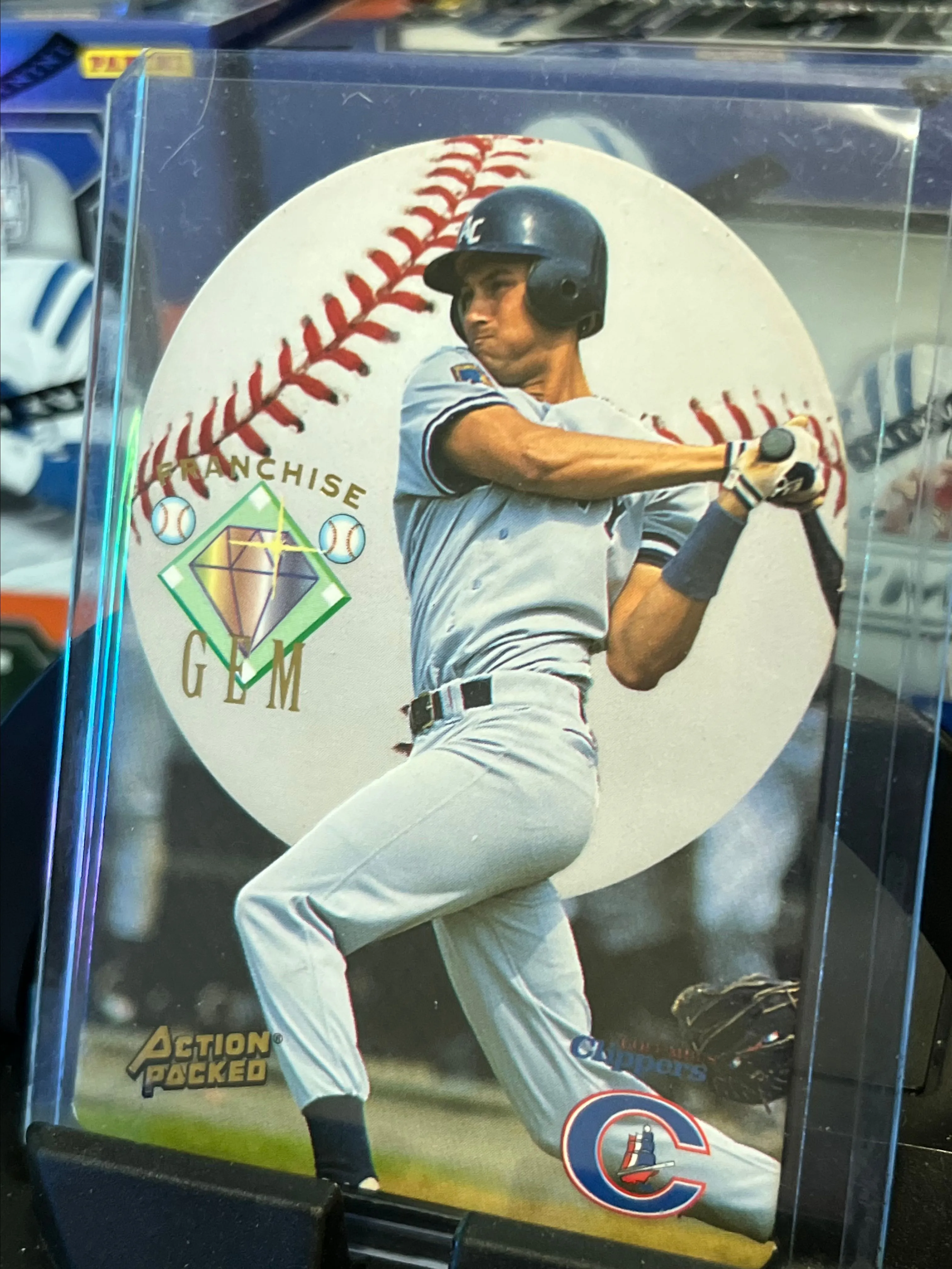 Product image for DEREK JETER 1995 ACTION PACKED FRANCHISE GEM DIE-CUT 67 NEW YORK YANKEES HOF MVP