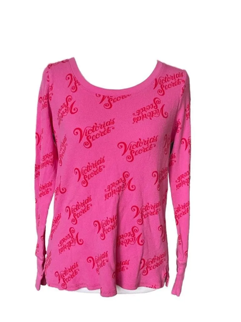 Product image for Women's Victoria's Secret Top Size S Pink Long Sleeve