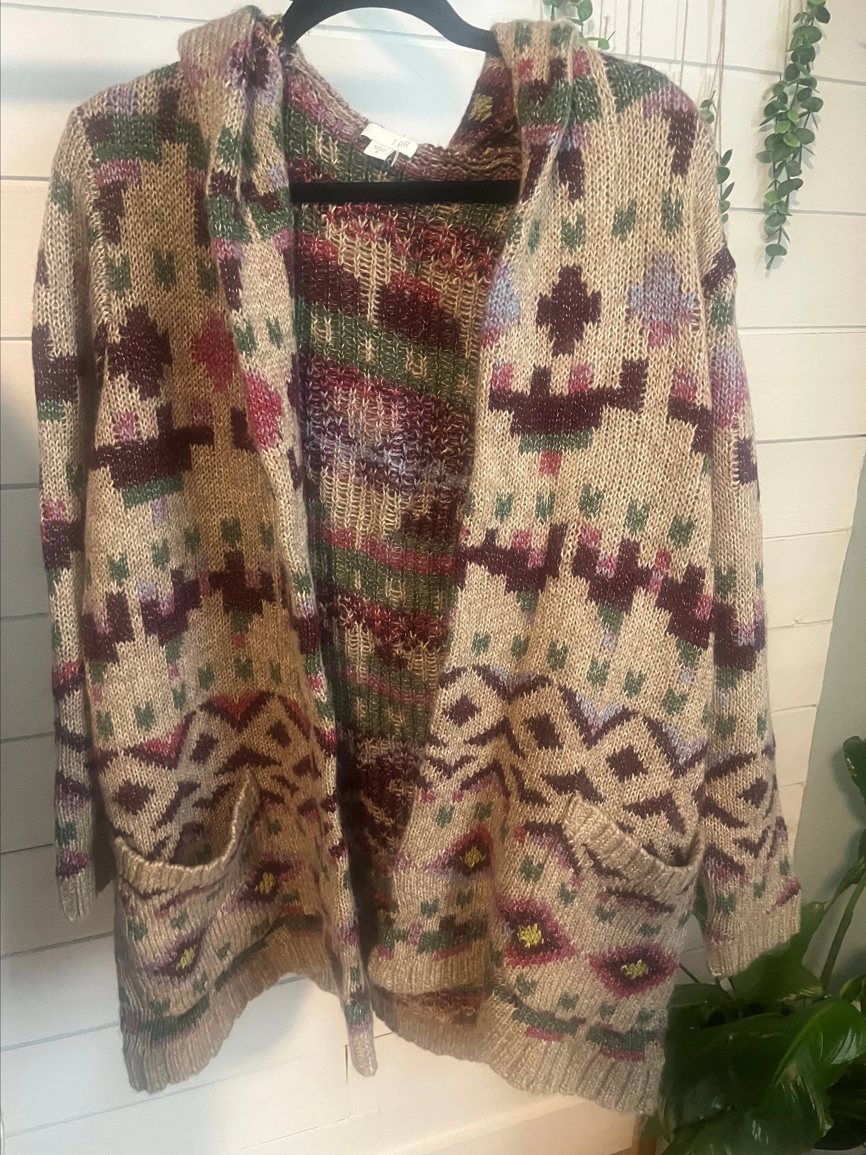 Product image for 30/ J Jill Lenox Will Blend Western Aztec  Blanket Jacket