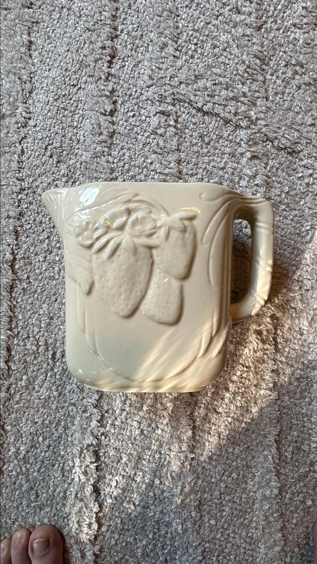 Product image for USA creamy white strawberry pitcher