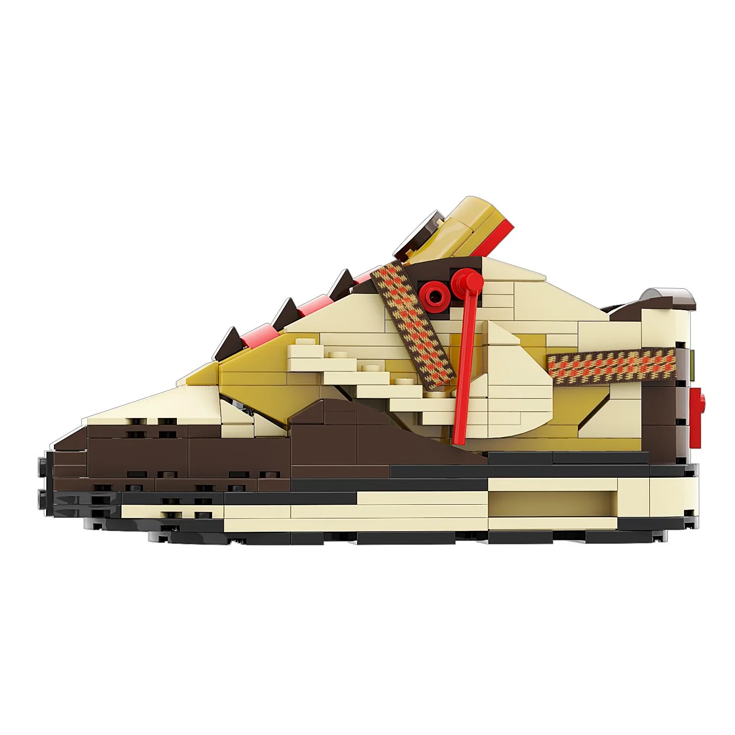 Product image for Regular Size AJ1 Low Travis Scott OG Sneaker Bricks Building Set