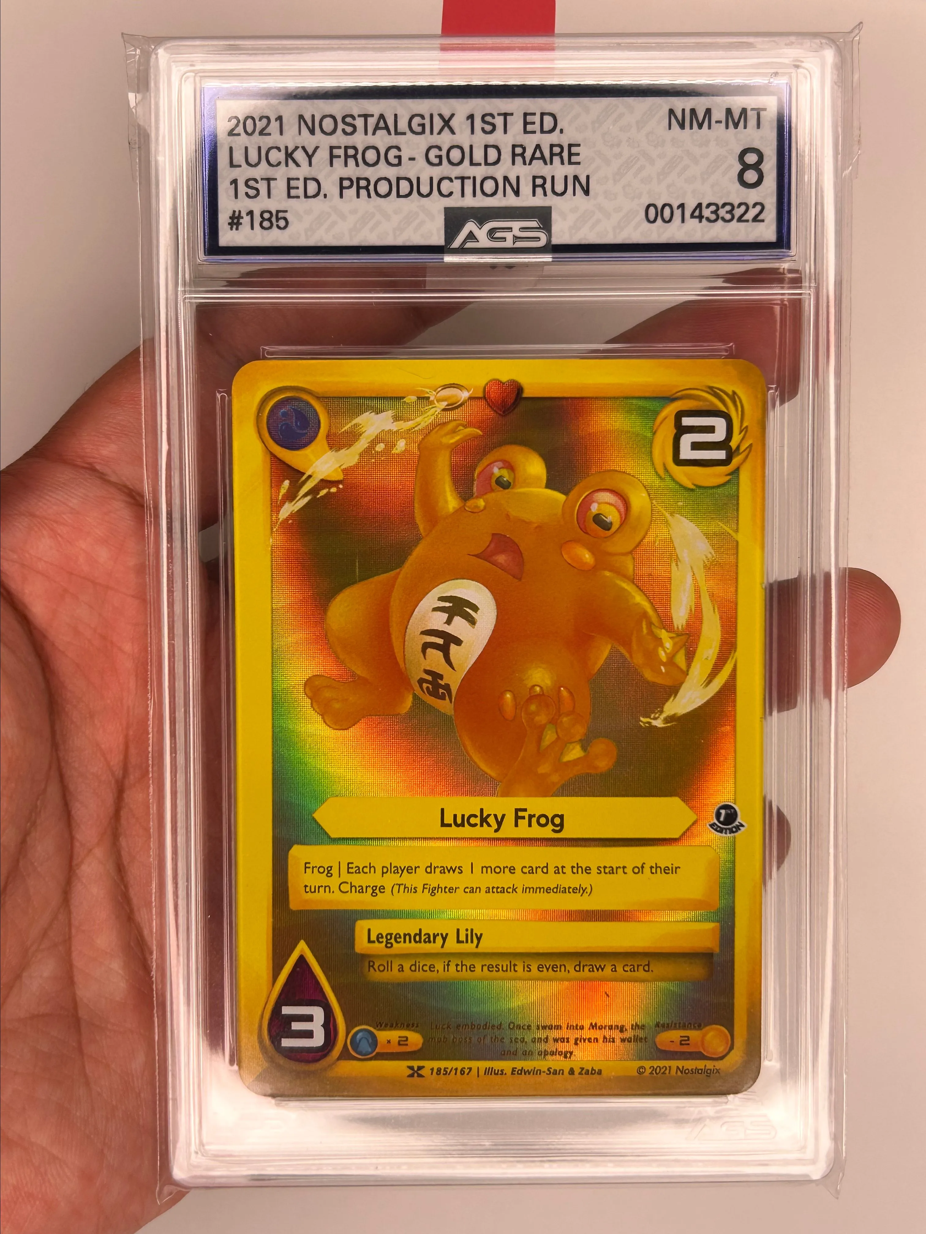 Product image for Golden Lucky Frog | AGS Graded 8| 1st Edition Series
