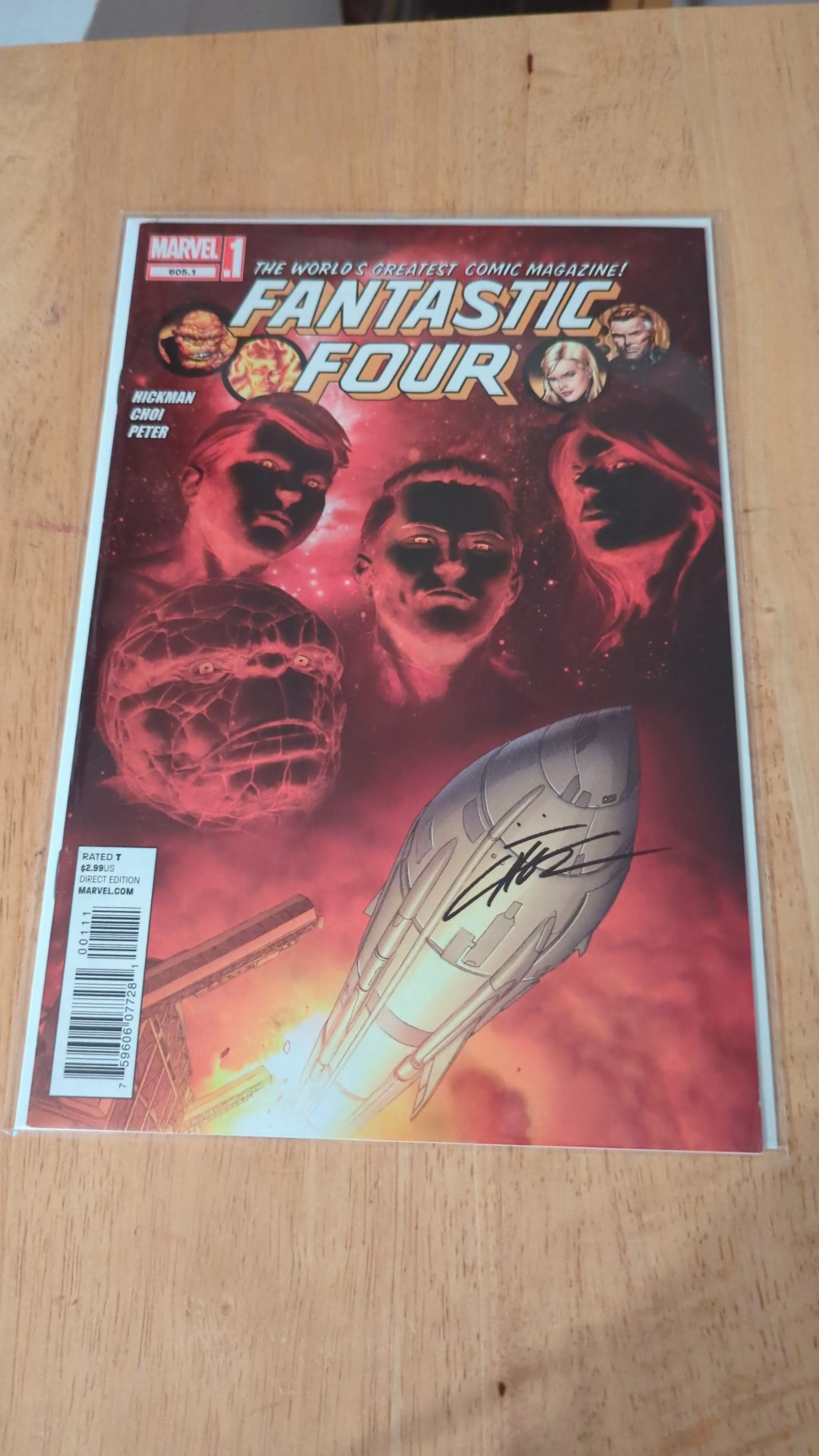 Product image for Fantastic Four #605.1.  Signed by Artist MIKE CHOI.  No COA