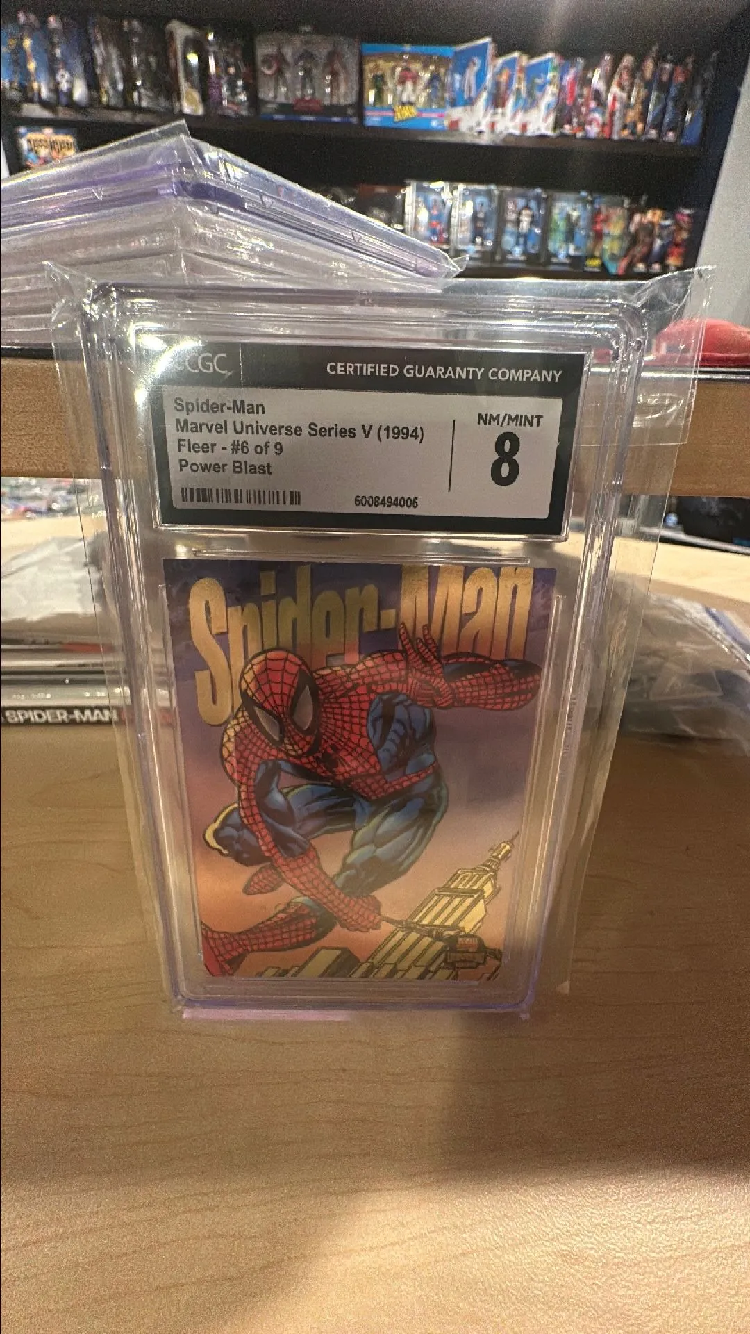 Product image for 1994 Marvel Universe Spider-Man Power Blast Silver #6 CGC 8