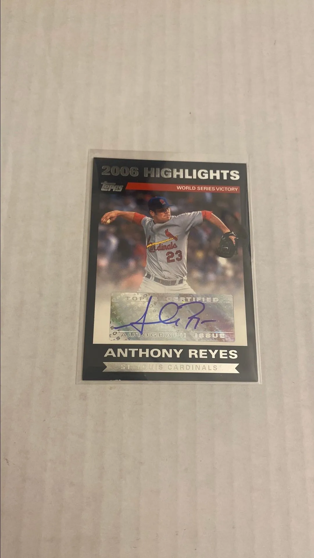 Product image for Anthony Reyes 2007 Topps Highlights World Series Victory Auto      Cardinals