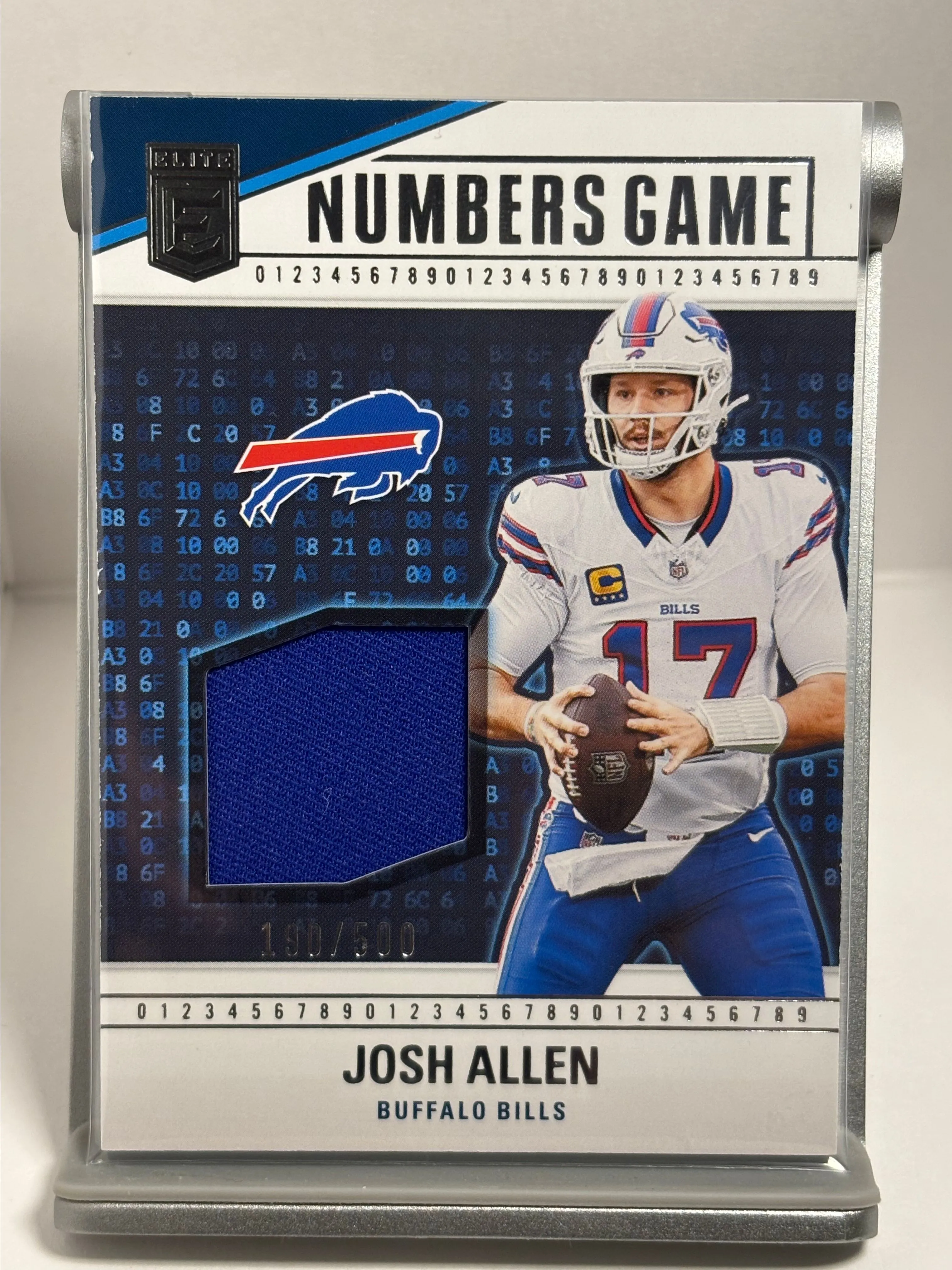 Product image for Josh Allen 2024 Donruss Elite #NG-JAL Numbers Game Jerseys #/500