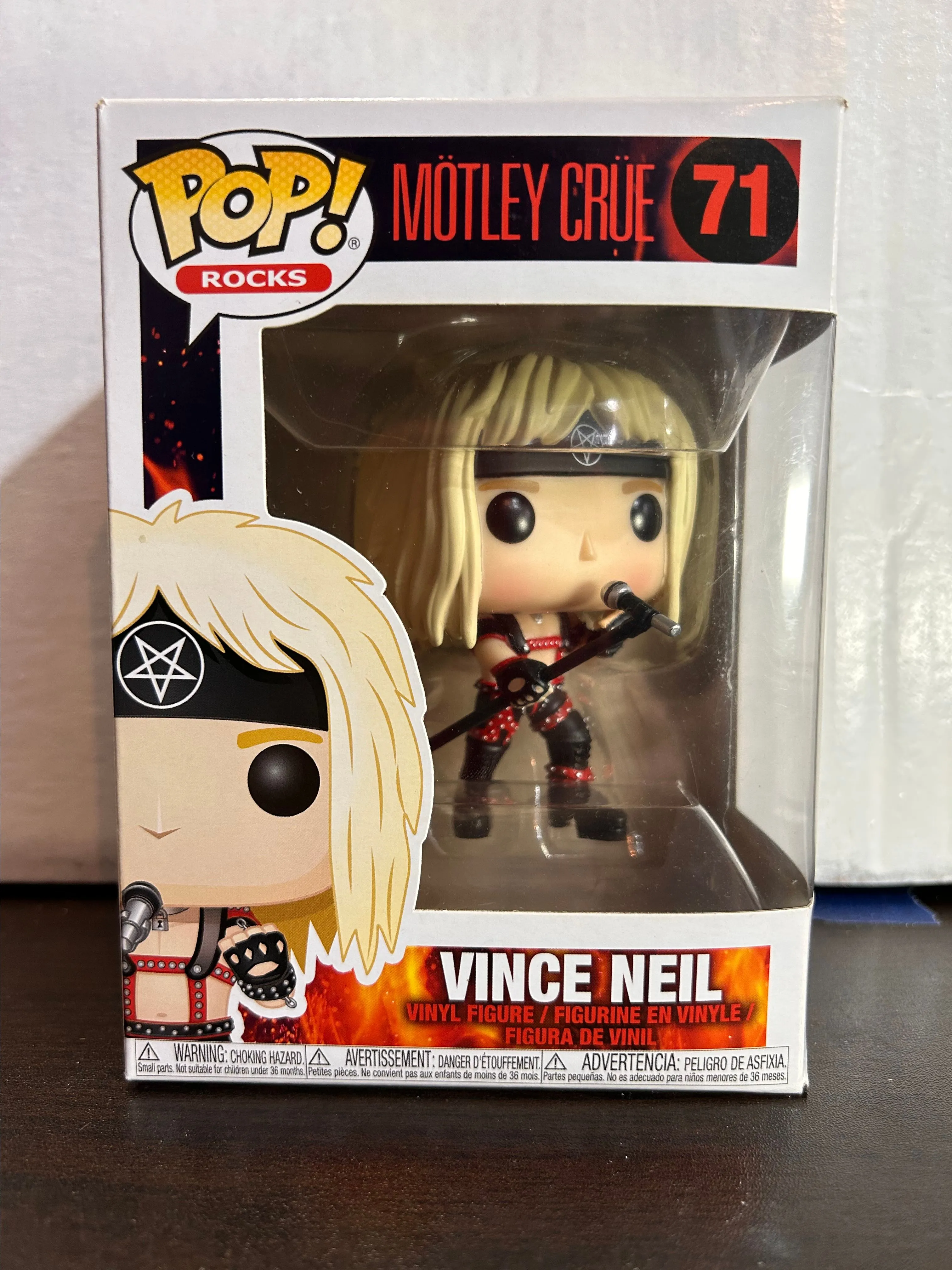 Product image for Vince Neil Motley Crue Rocks Vaulted Funko Pop 71 With Protector