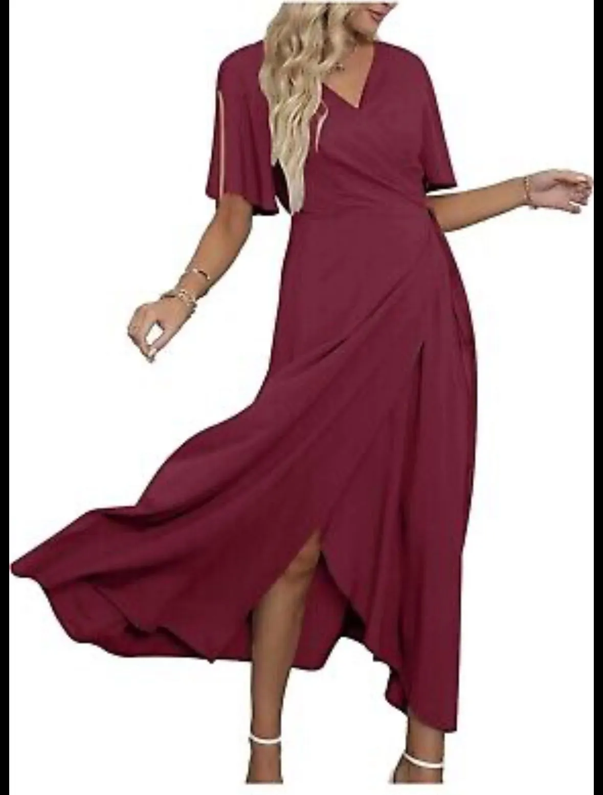 Product image for NWT deep self medium red wrap dress