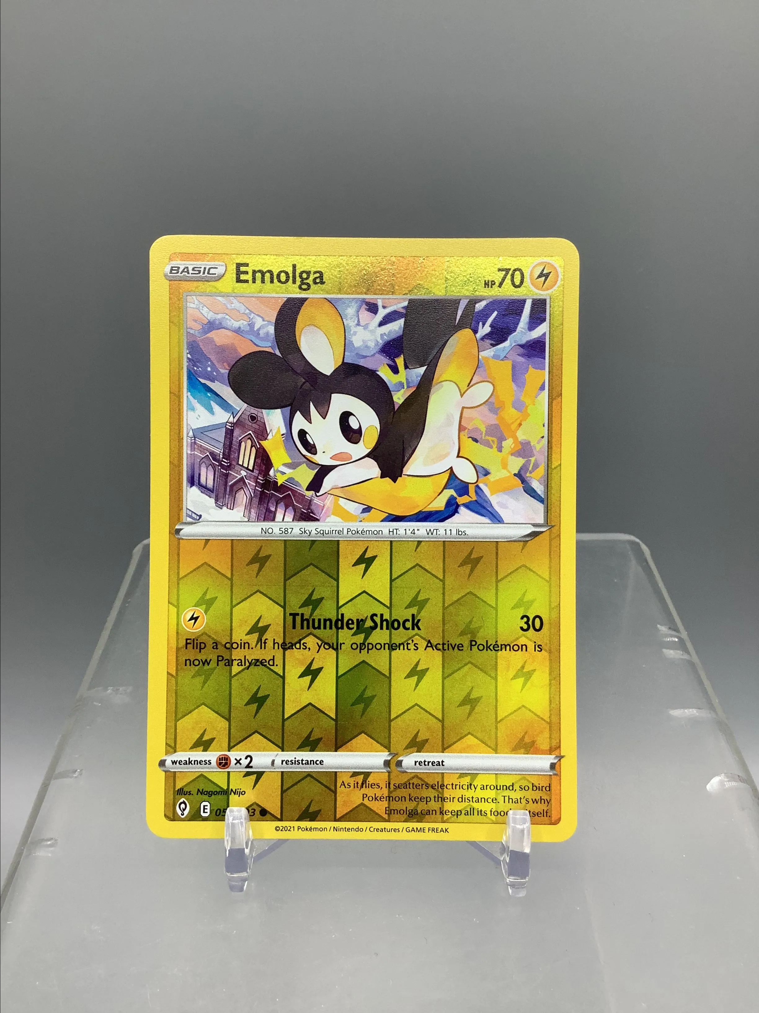 emolga pokemon card full art Emolga RC23/RC25 Legendary Treasures Holo Ultra Rare Pokémon Card NM main image 0