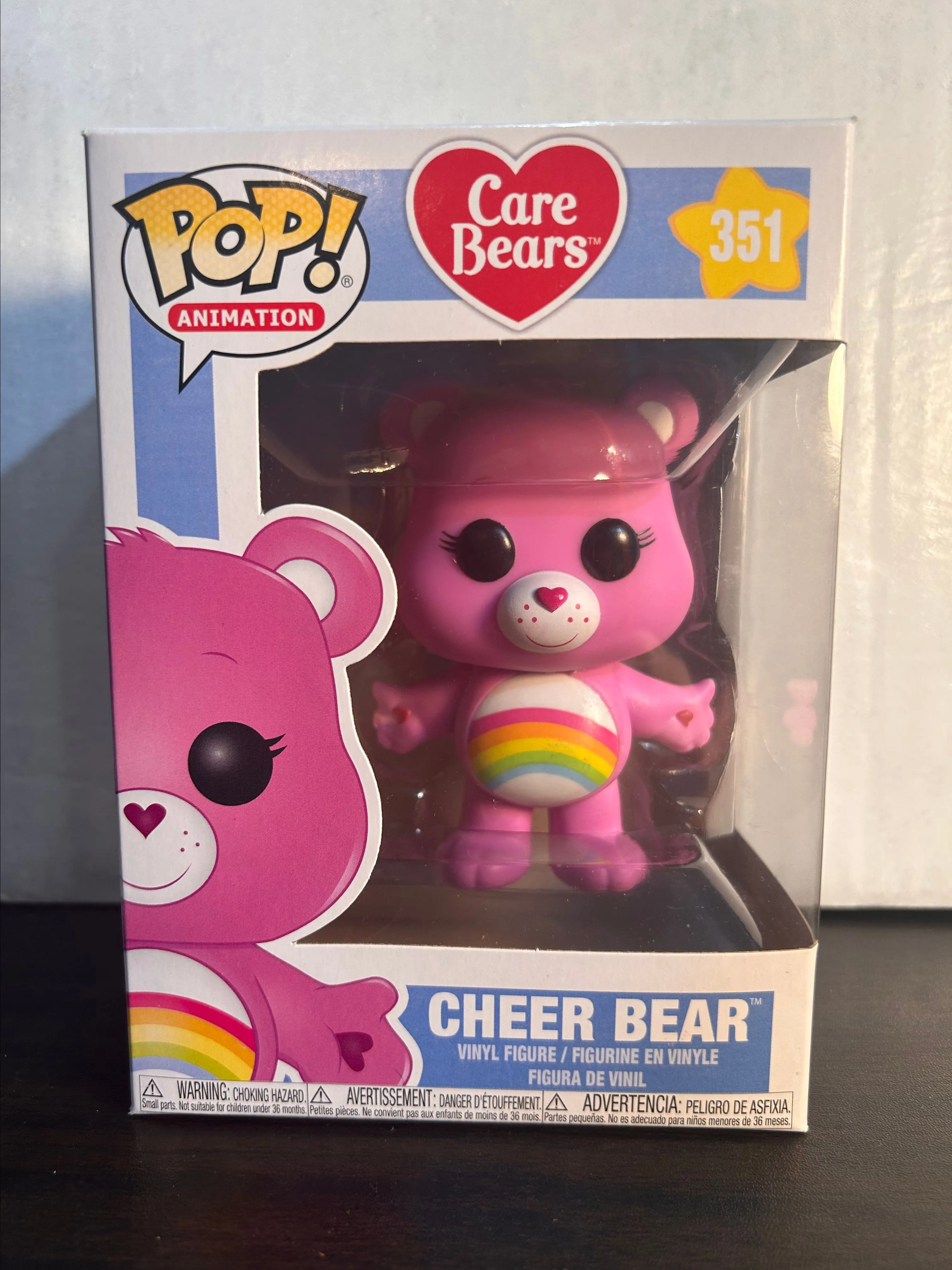 Product image for Cheer Bear Care Bears Animation Funko Pop 351 With Protector