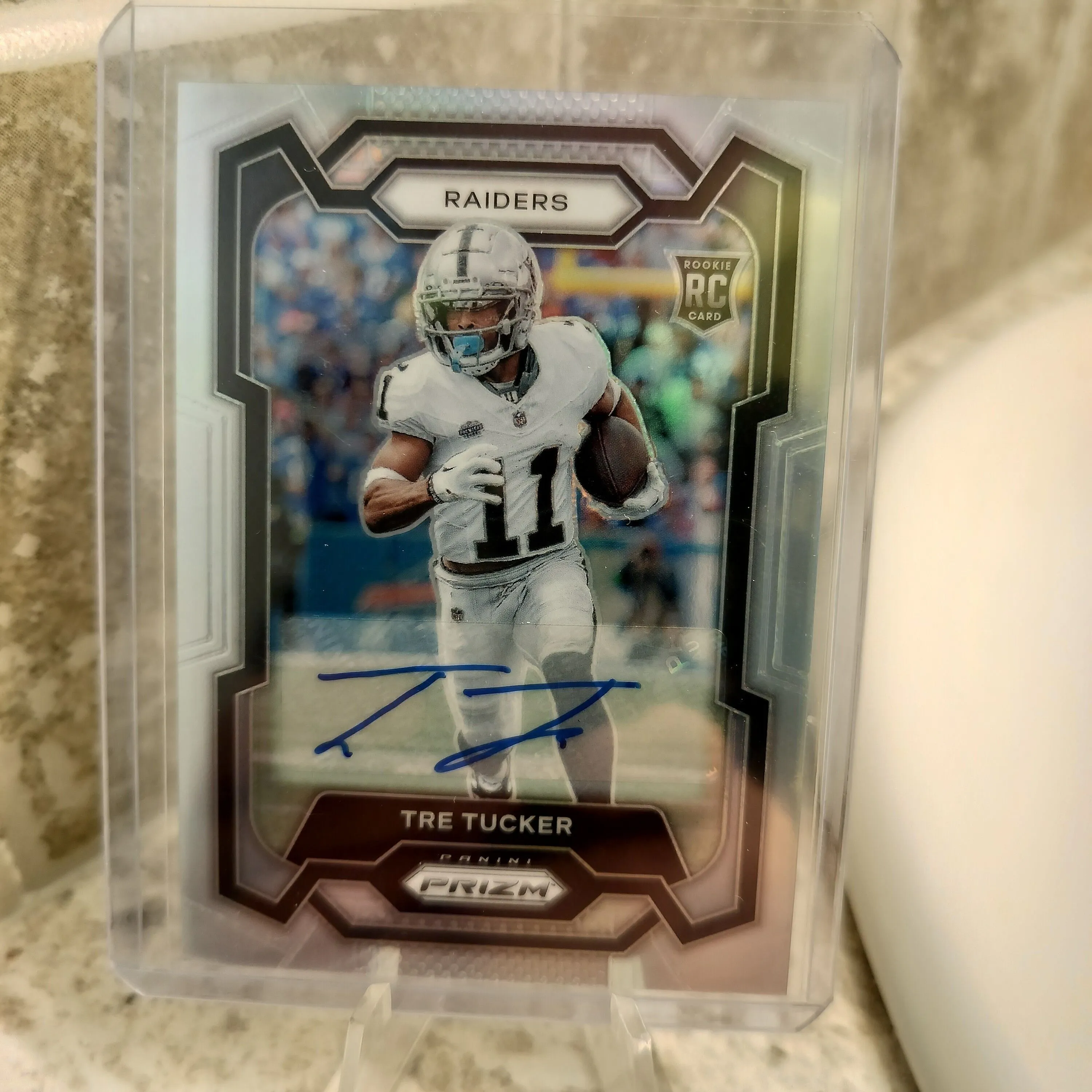 Product image for 2023 Panini Prizm Tre Tucker Silver Rookie Autograph #362