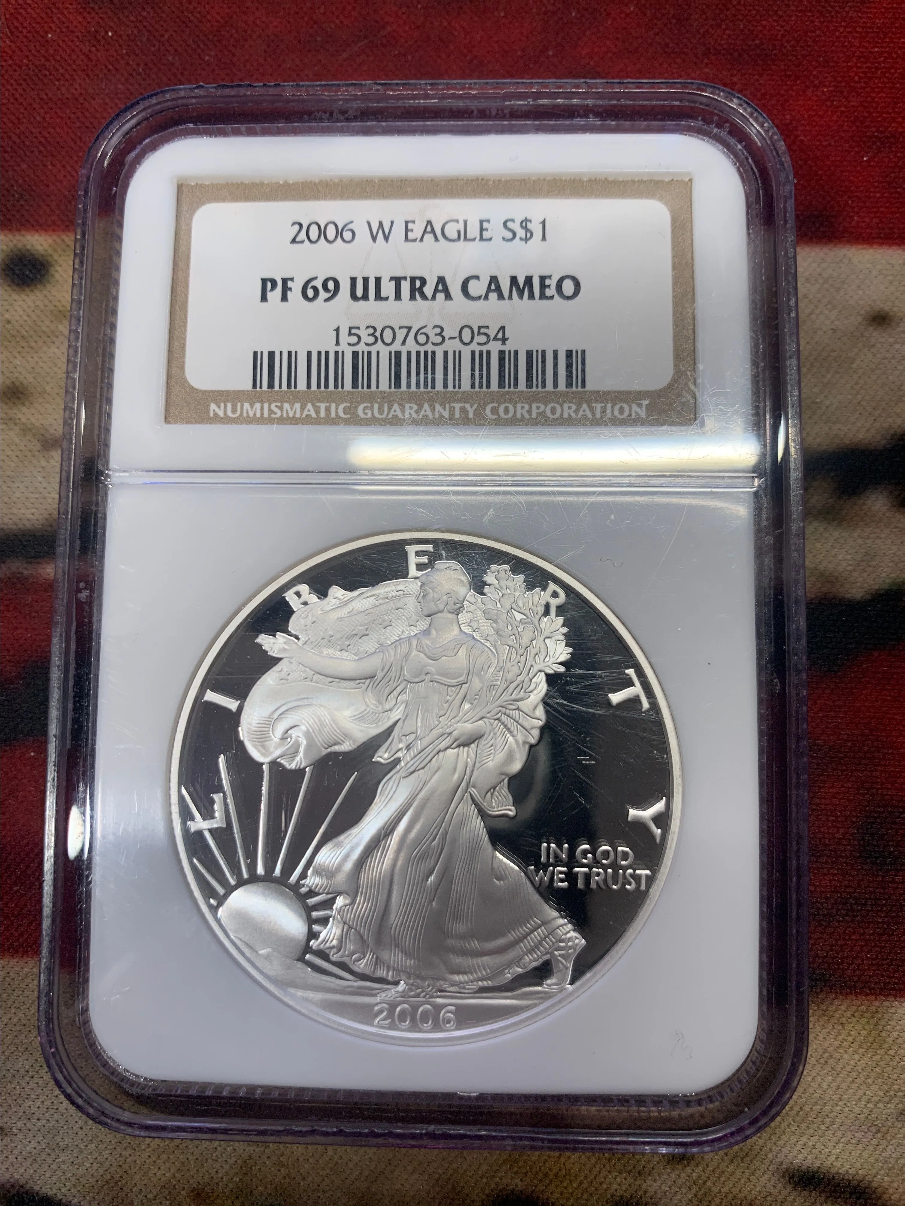 Product image for NGC PF69 2006 W AMERICAN SILVER EAGLE S $1  SILVER EAGLE BOOKS ASE