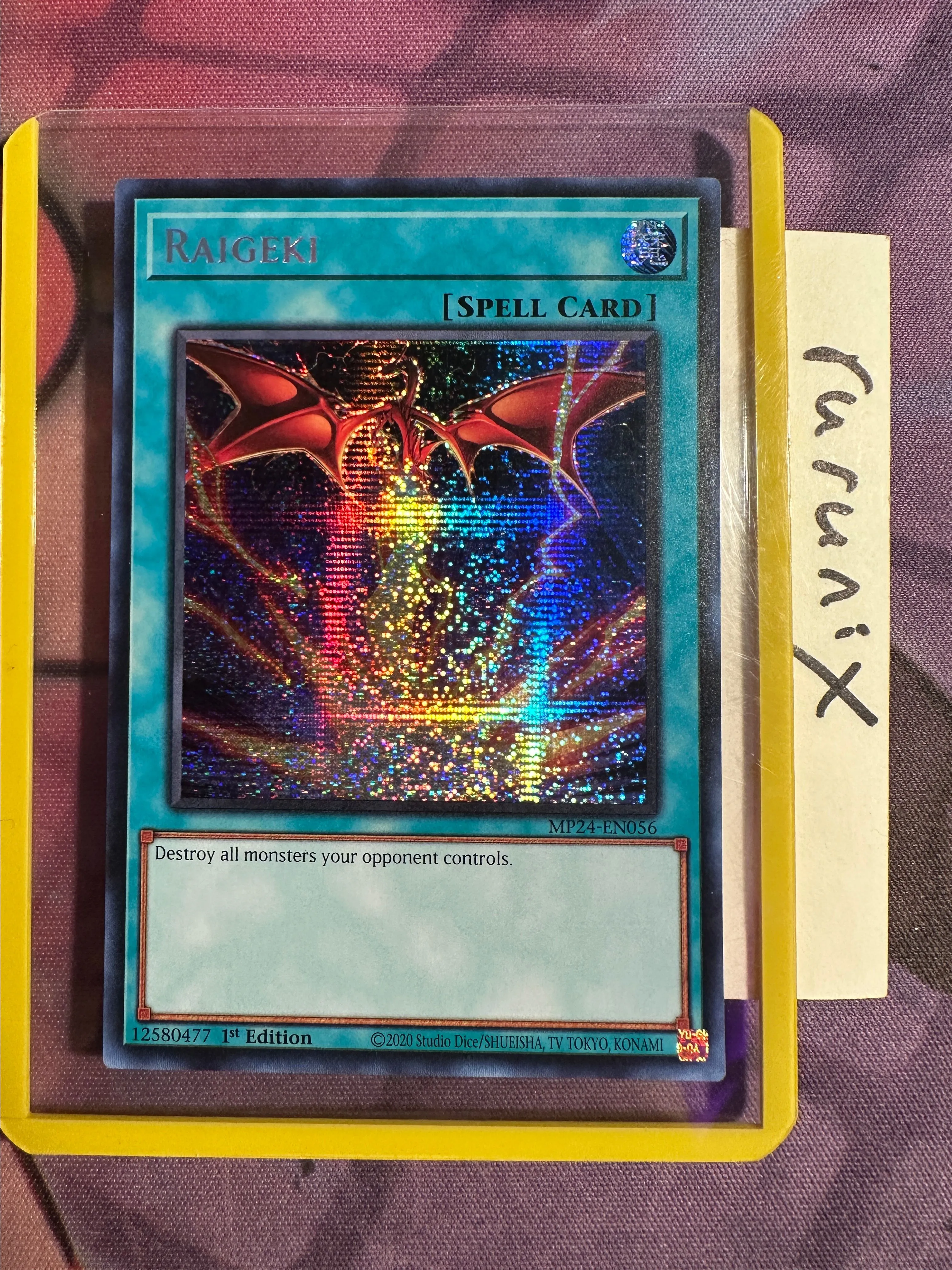fifth hope yugioh card Yugioh Raigeki TN19-EN010 Prismatic Secret Rare Limited Edition Near M
