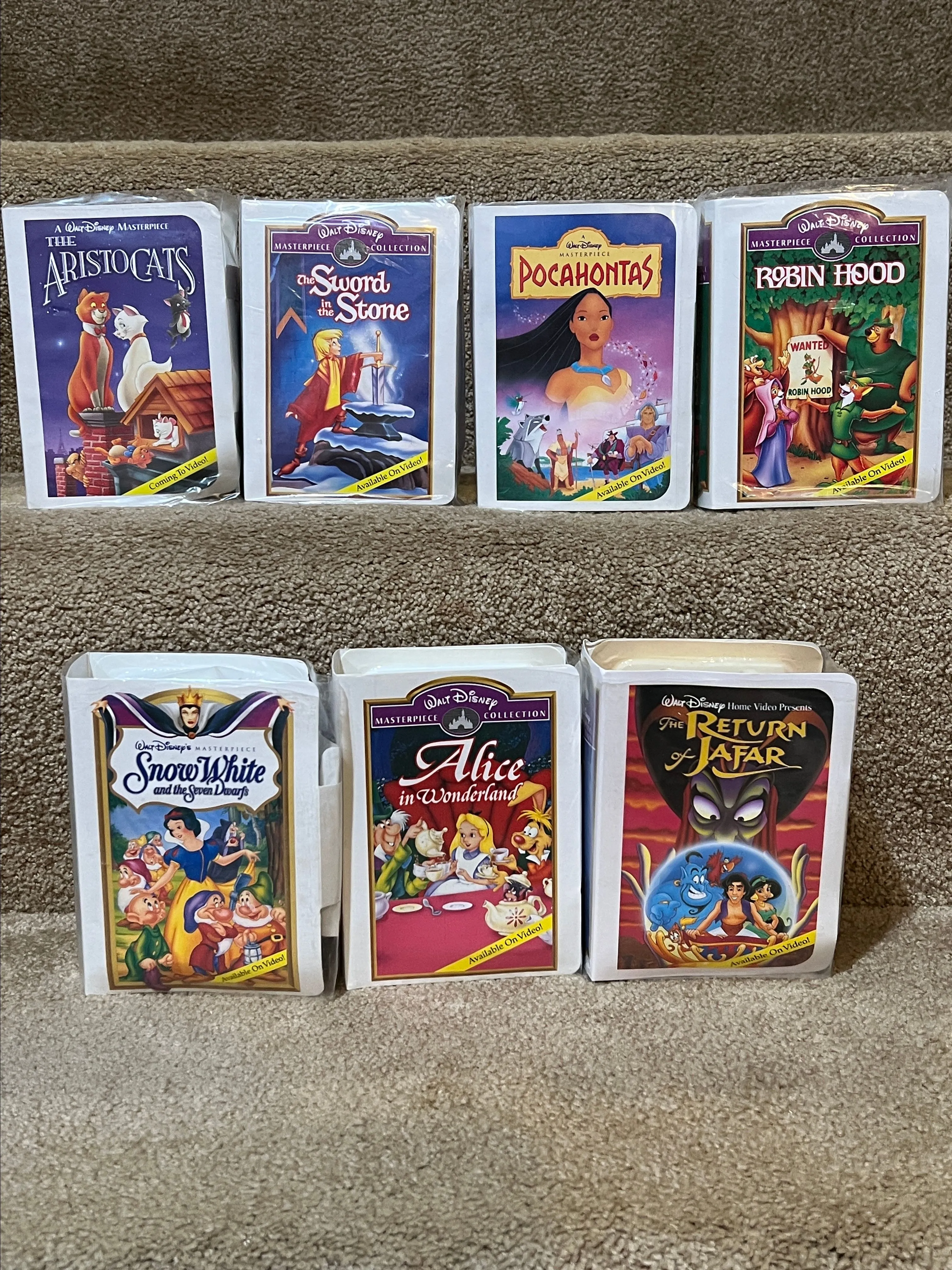 Product image for Vintage 90s McDonalds Walt Disney sealed  new Collection Happy Meal VHS Lot Of 7