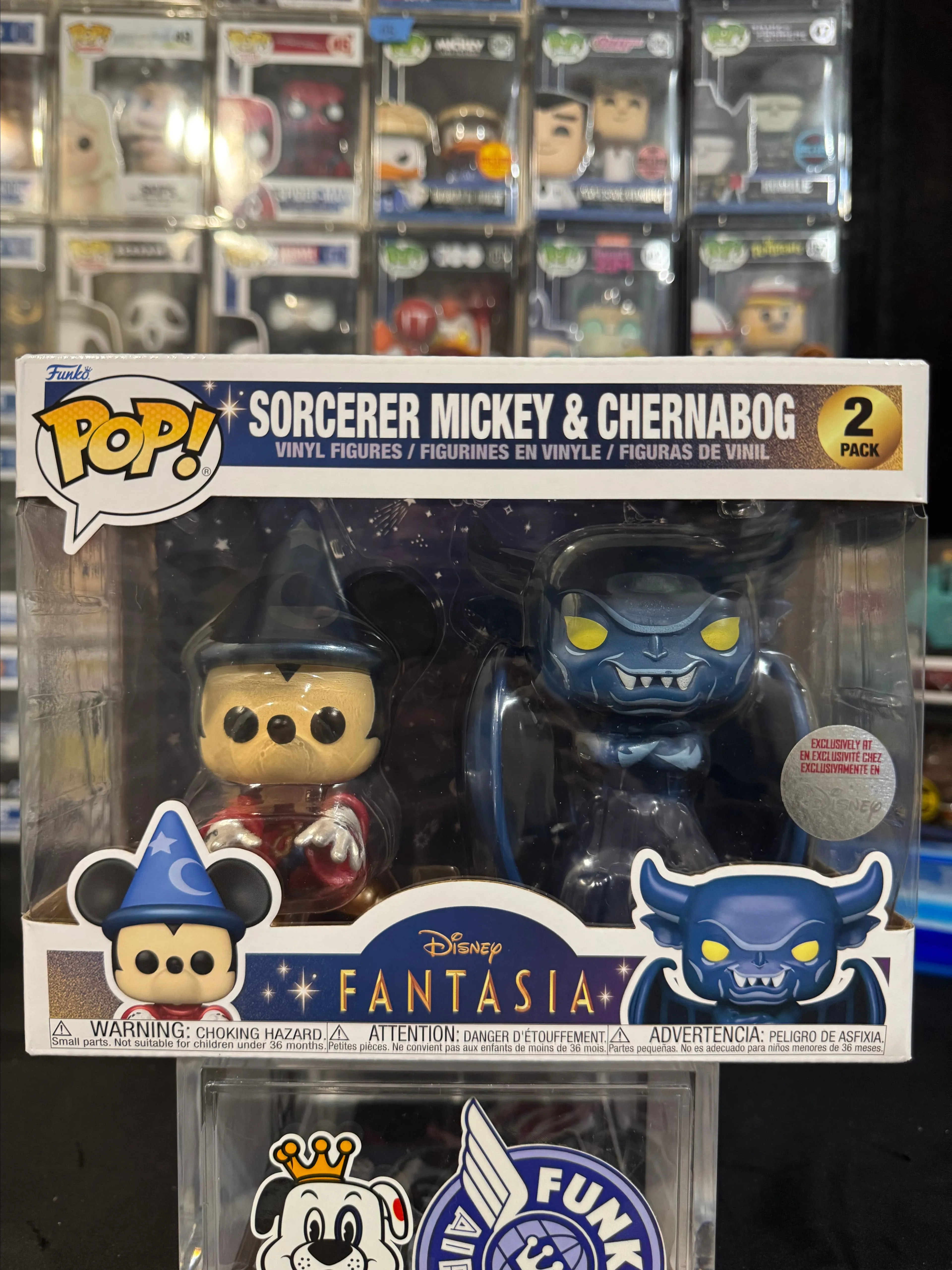 Product image for sorcerer Mickey and chernabog 2 pack