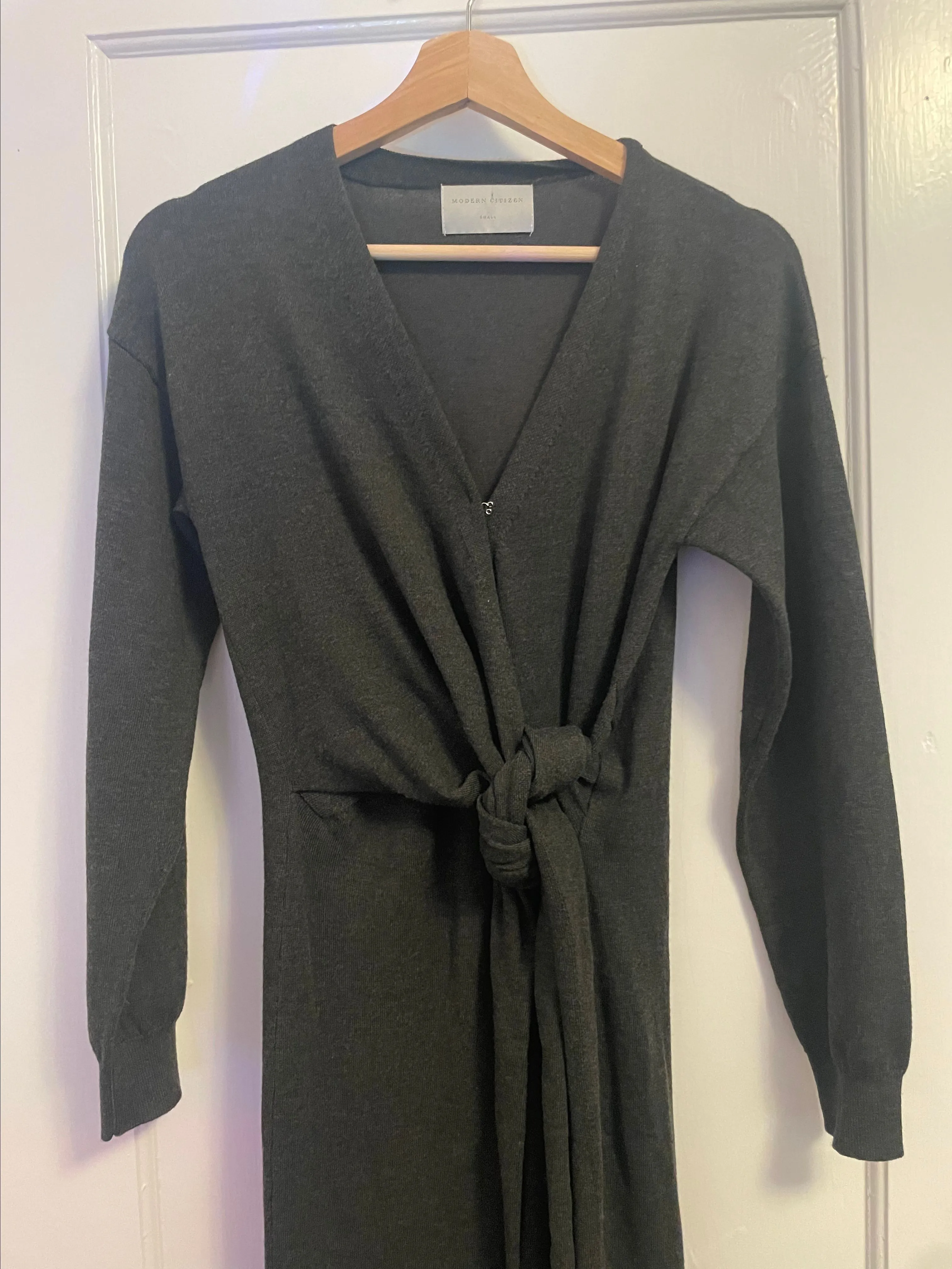 Modern Citizen NWT Size Small Tie-Front Long-Sleeve Sweater Dress1