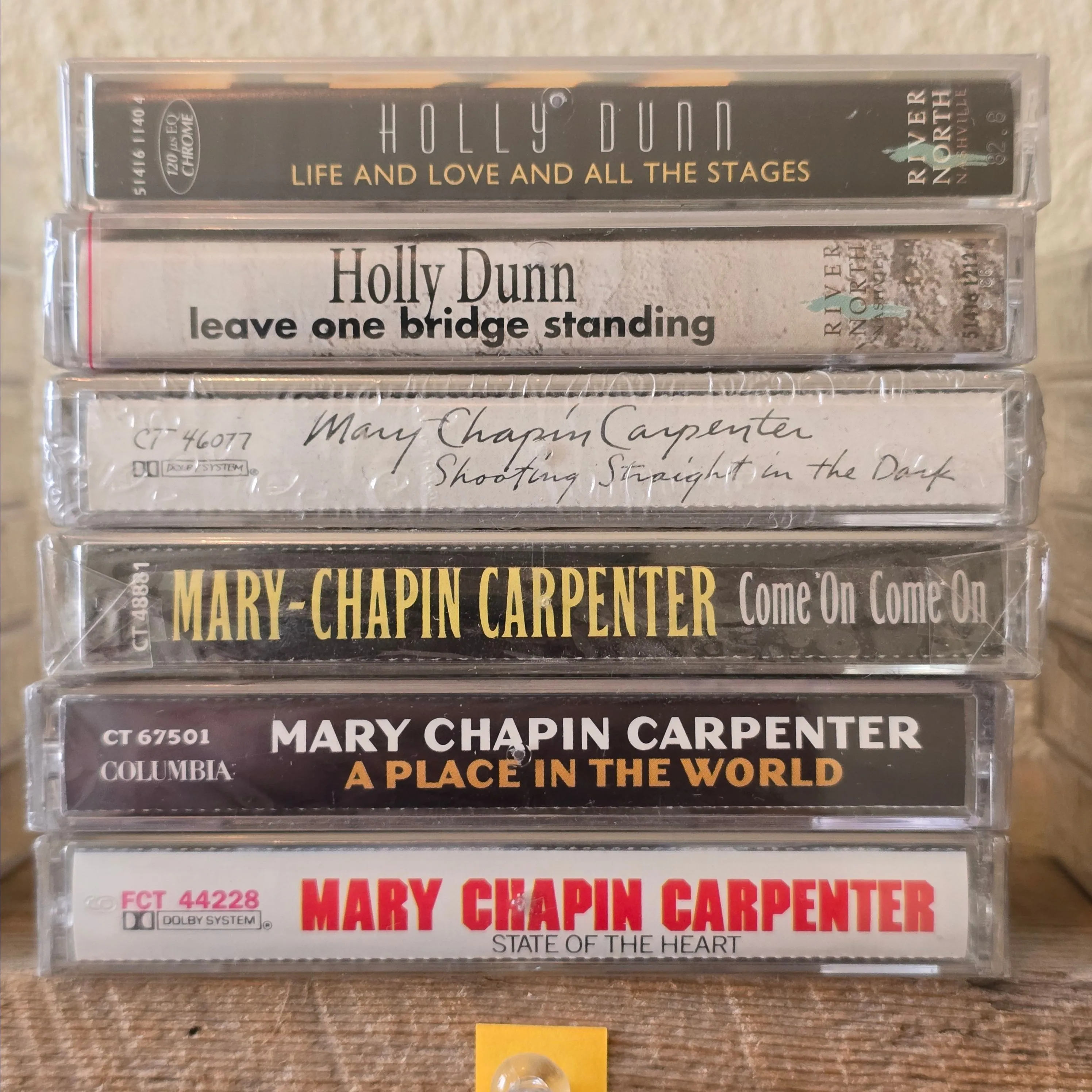 Product image for .003 Lot of 6 Vintage Holly Dunn / Mary Chapin Carpenter Sealed Country Music Cassette Tapes