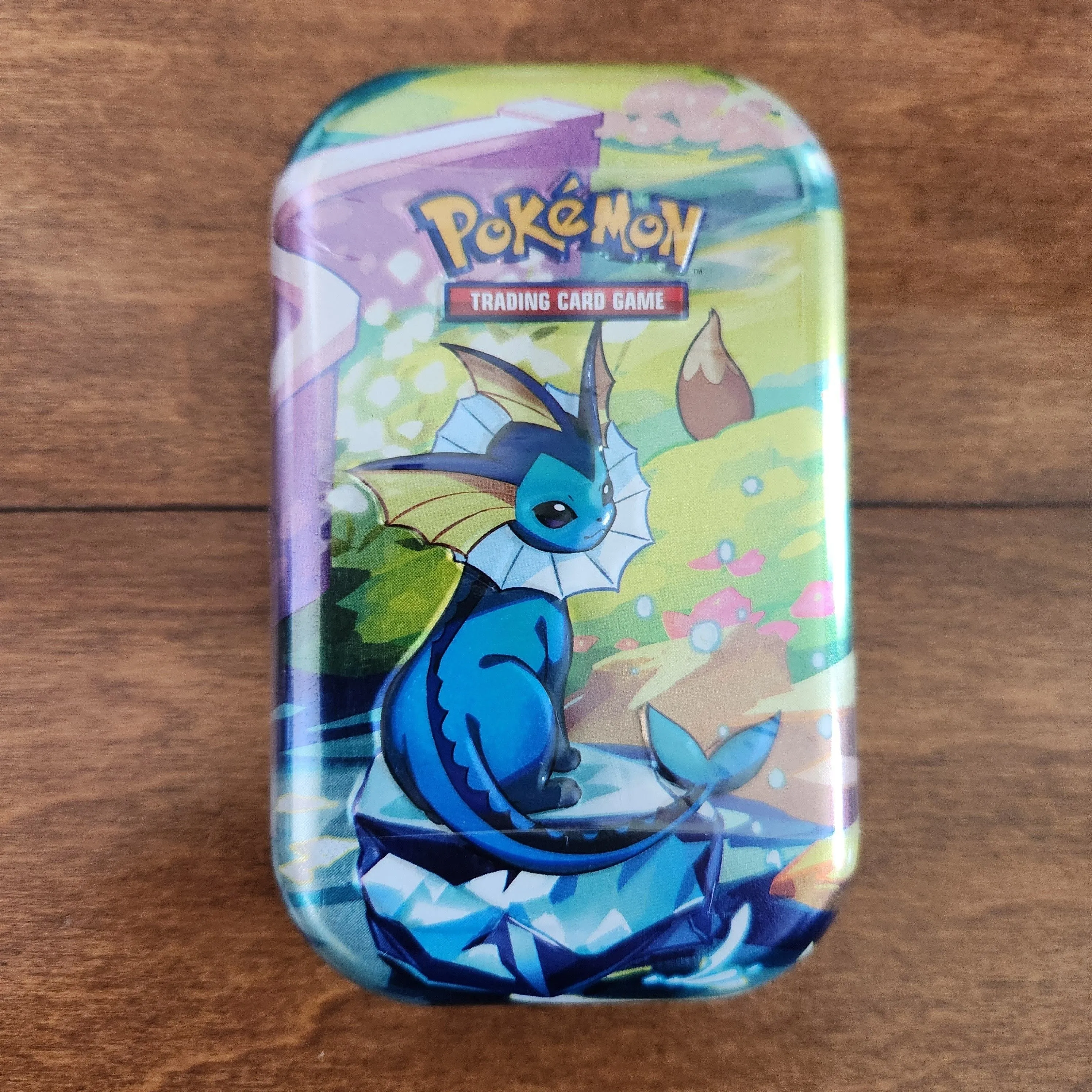 Product image for Pokemon Prismatic Evolutions Mini Tin [Vaporeon]