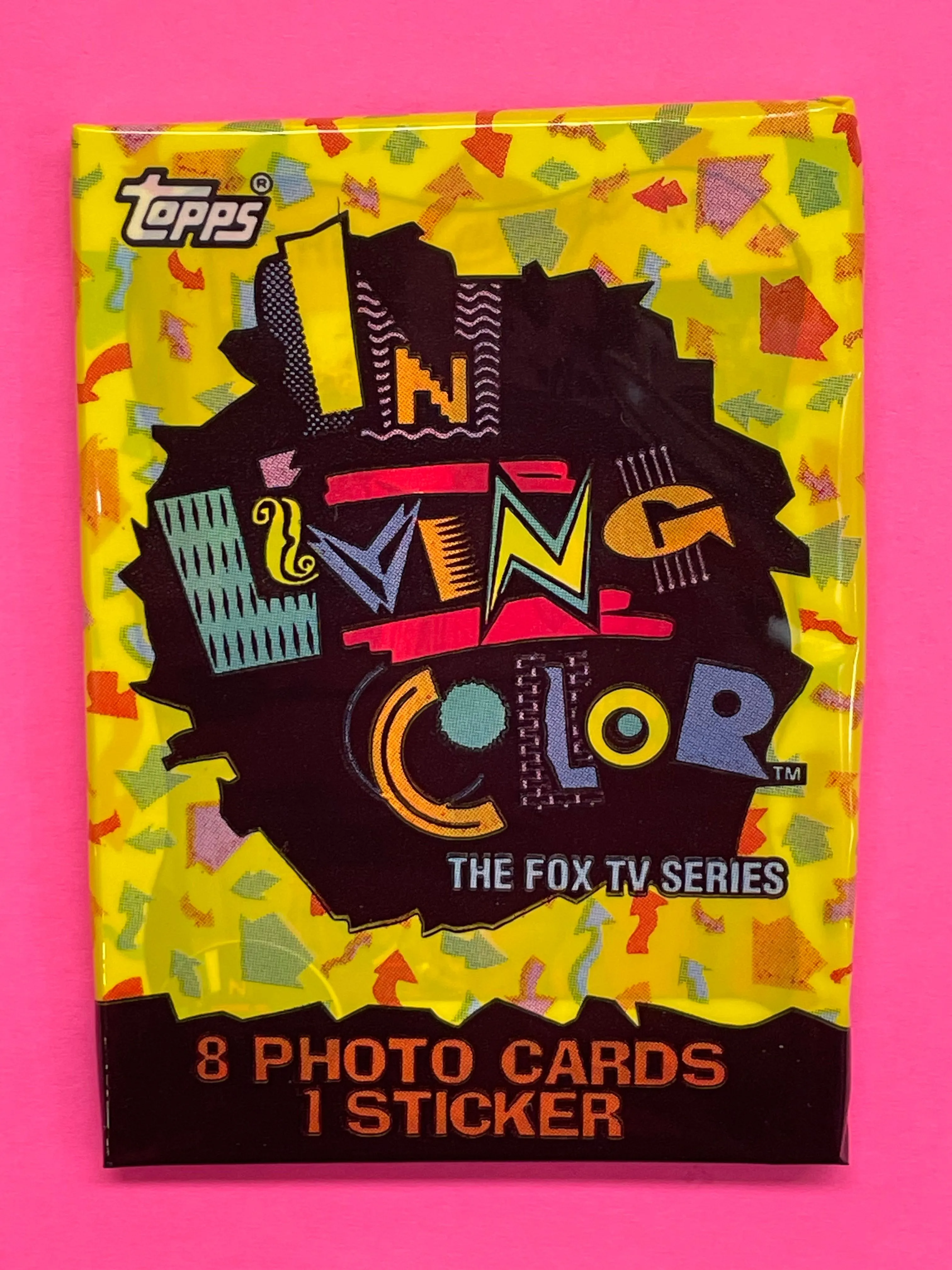 Product image for 1992 Topps In Living Color Trading Card Pack Unopened Factory Sealed 8 Cards & 1 Sticker Jim Carry