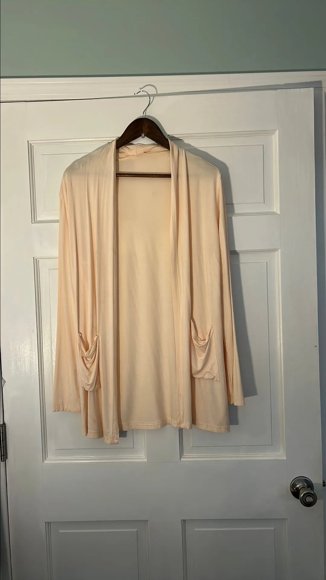 Product image for NWOT Amazon Thin Nude Cardigan W/ pockets