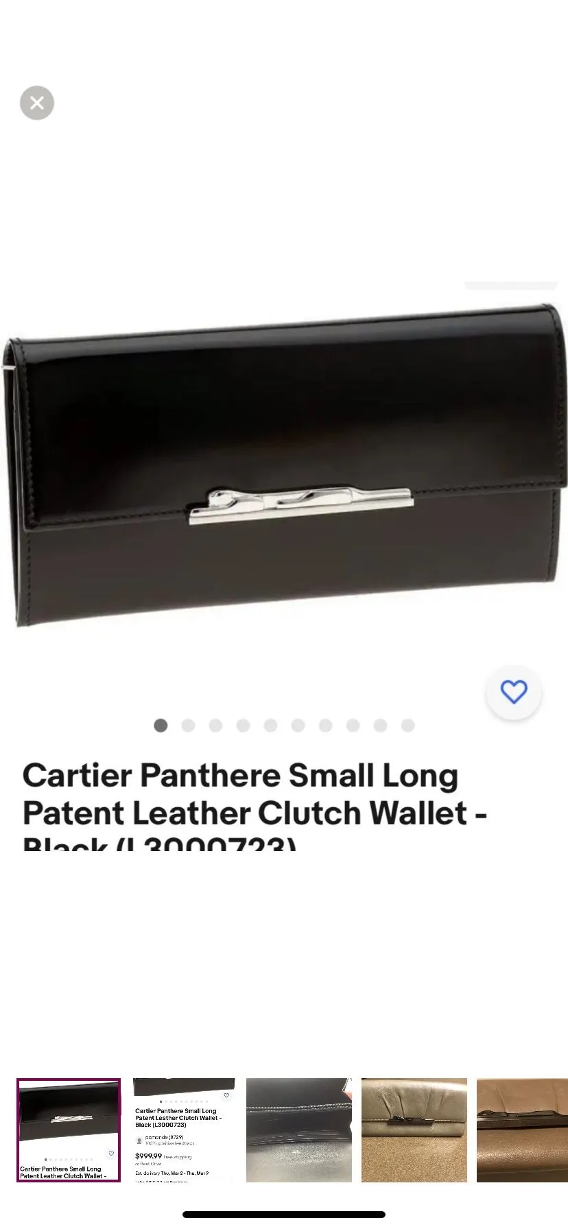 Product image for Cartier Panthere Long Leather Clutch/ Wallet